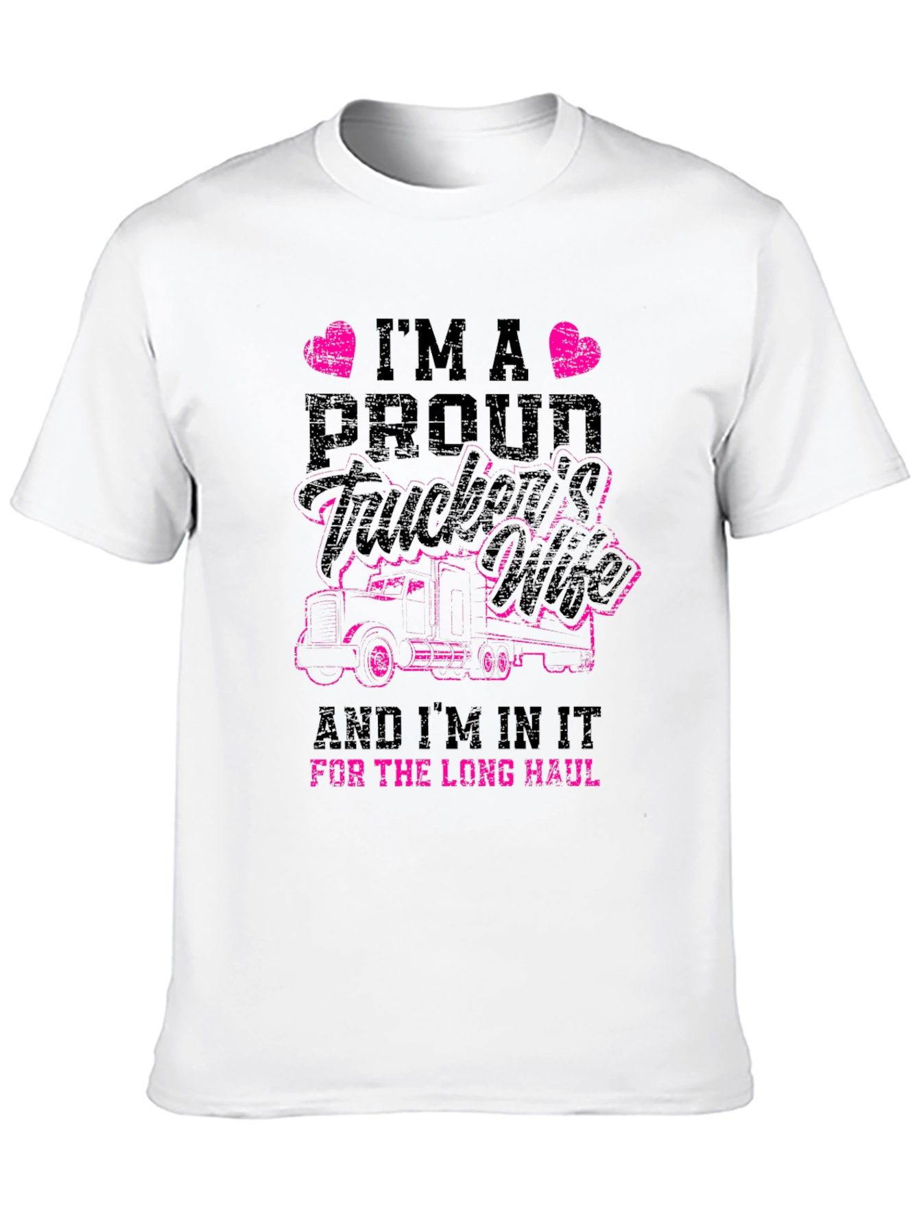 Proud Truckers Wife Graphic T-Shirt