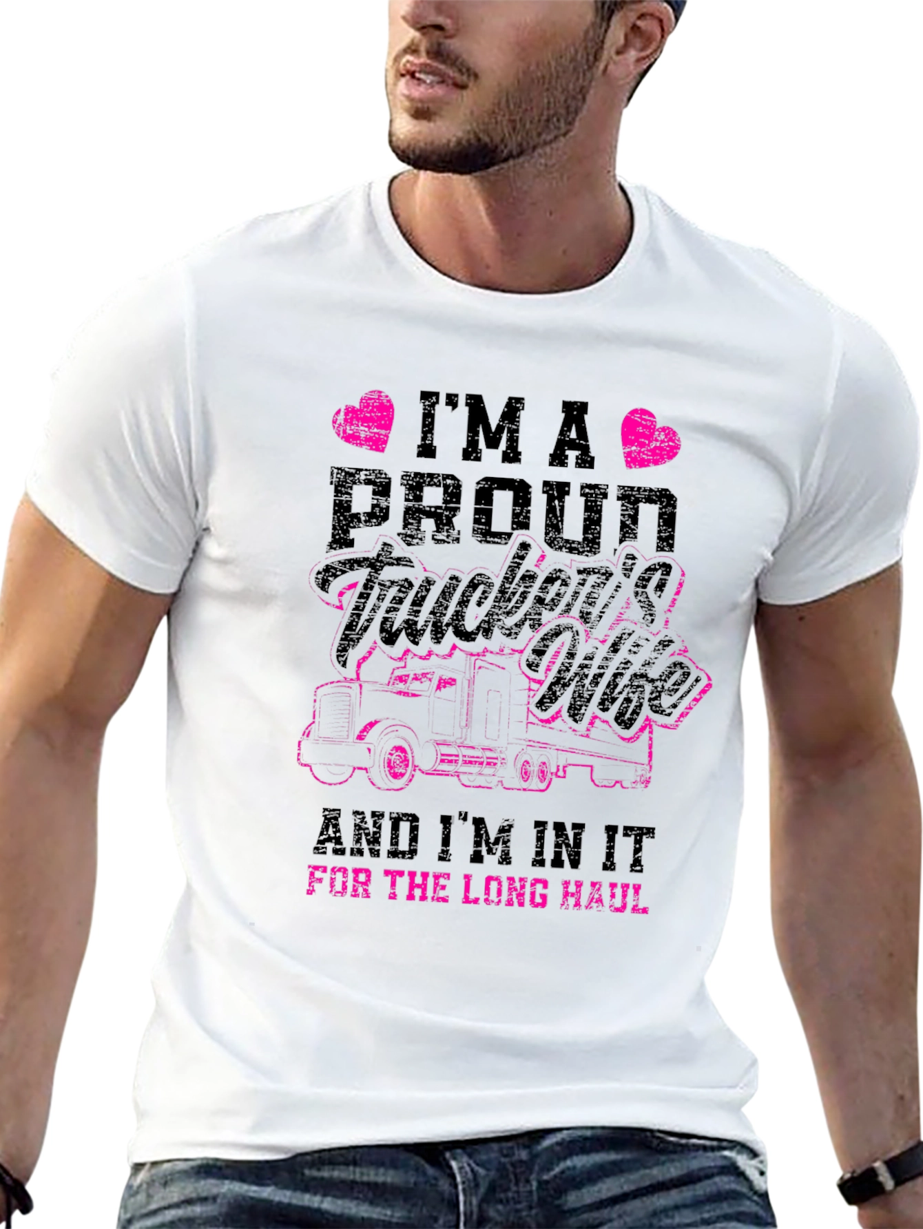 Proud Truckers Wife Graphic T-Shirt
