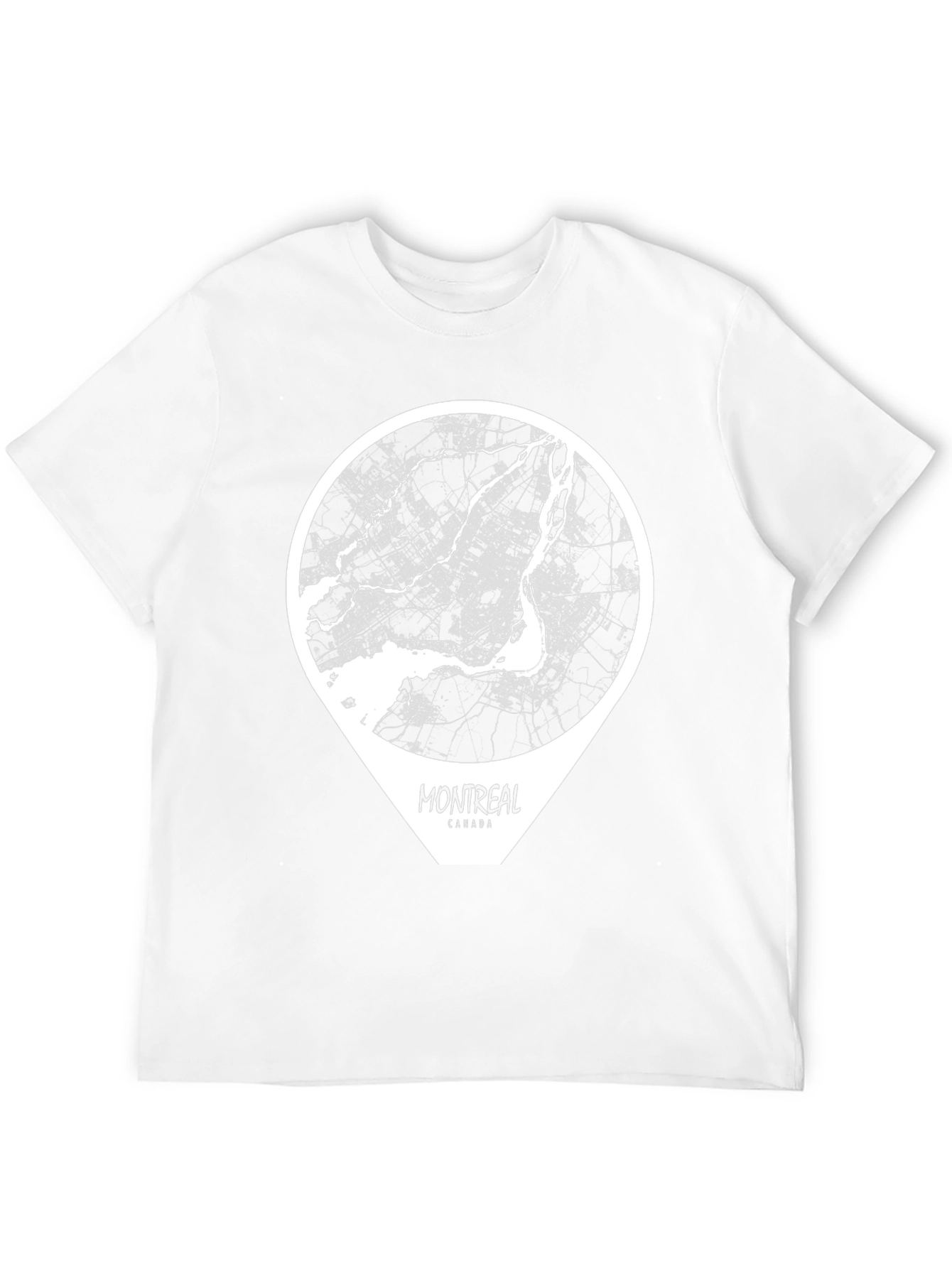 Montreal Canada Map T-Shirt - Black