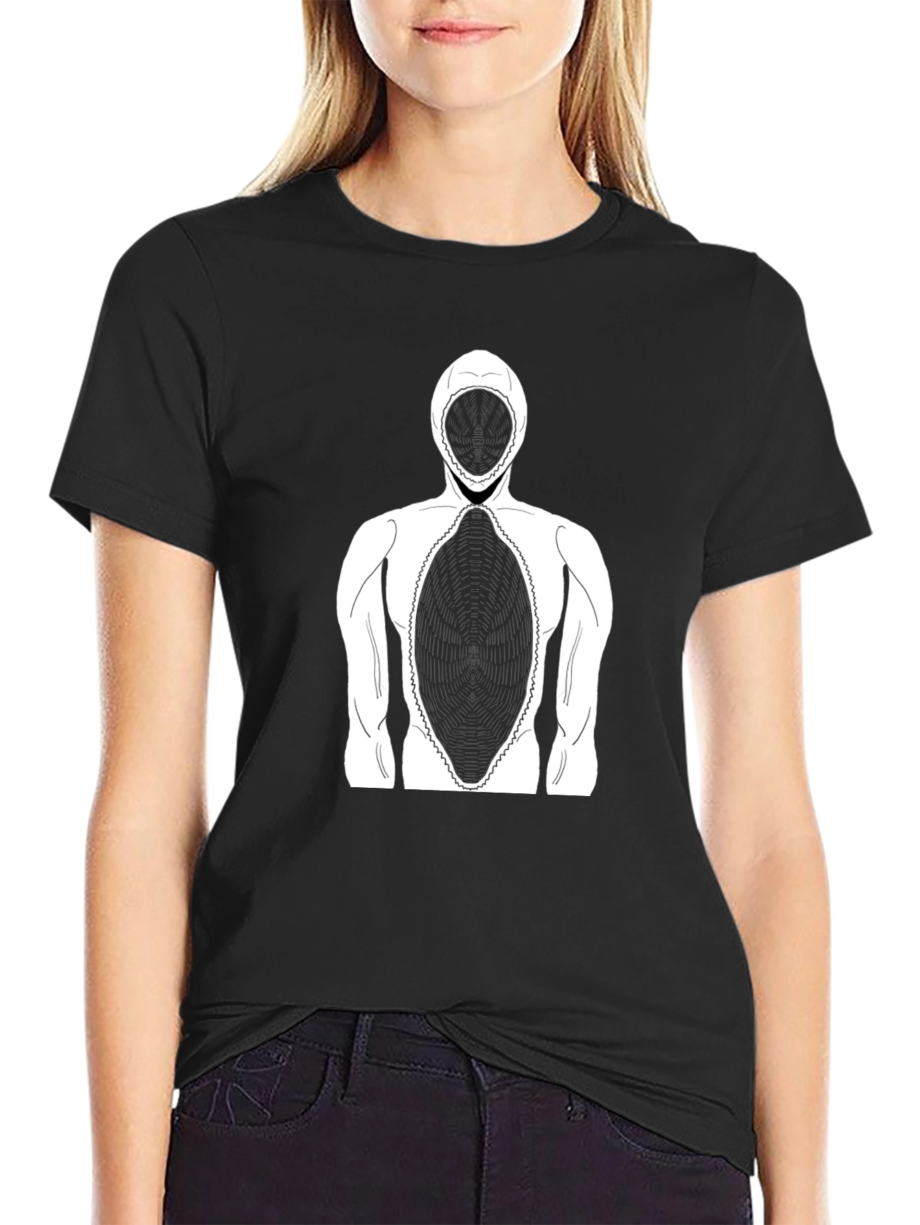 Abstract Graphic Print Crew Neck T-Shirt
