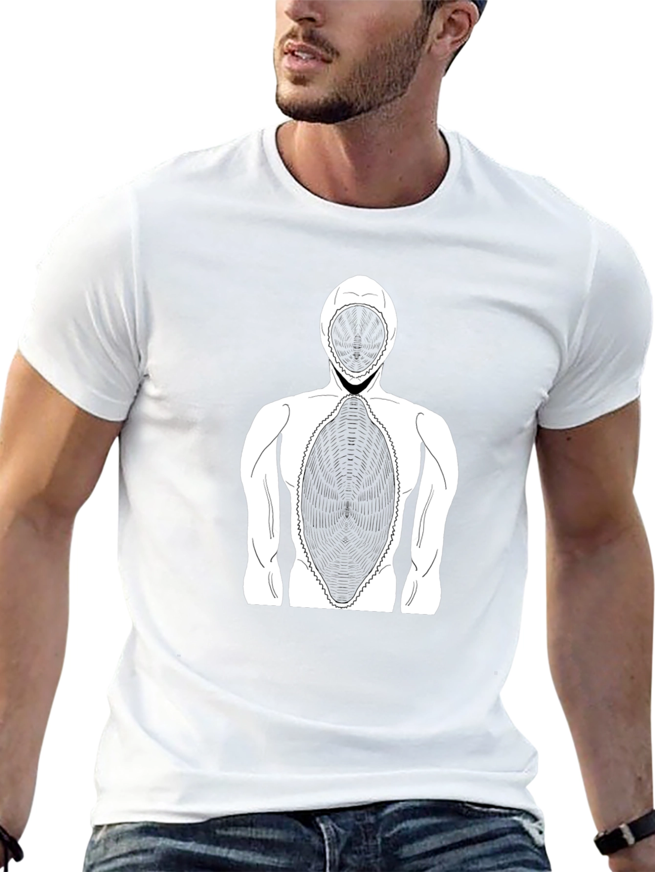 Abstract Graphic Print Crew Neck T-Shirt