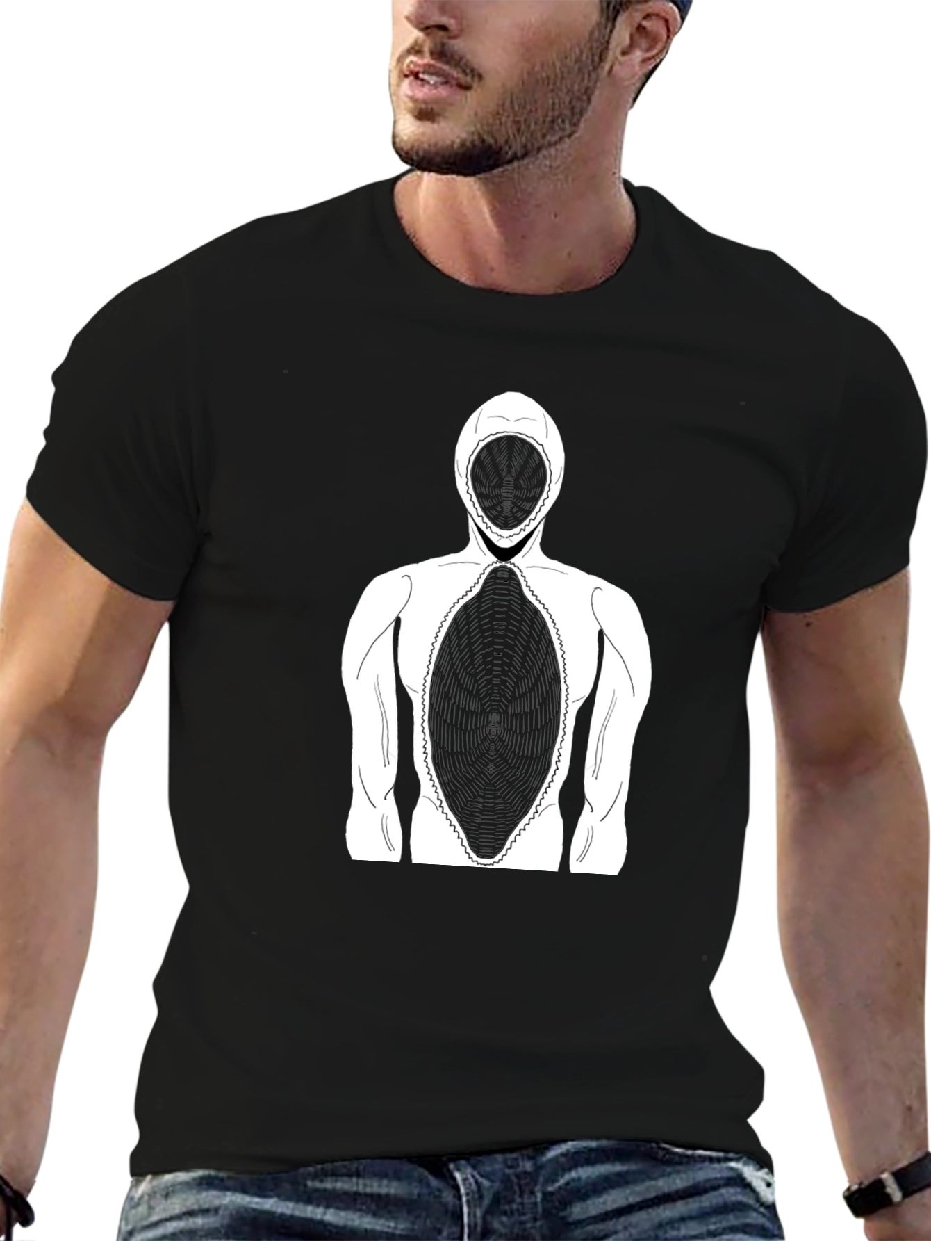 Abstract Graphic Print Crew Neck T-Shirt