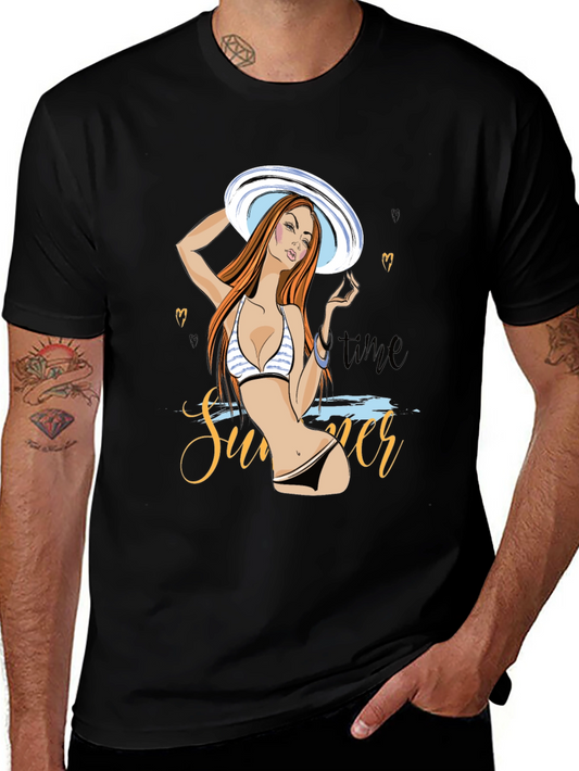 Summer Time Womans Graphic T-Shirt