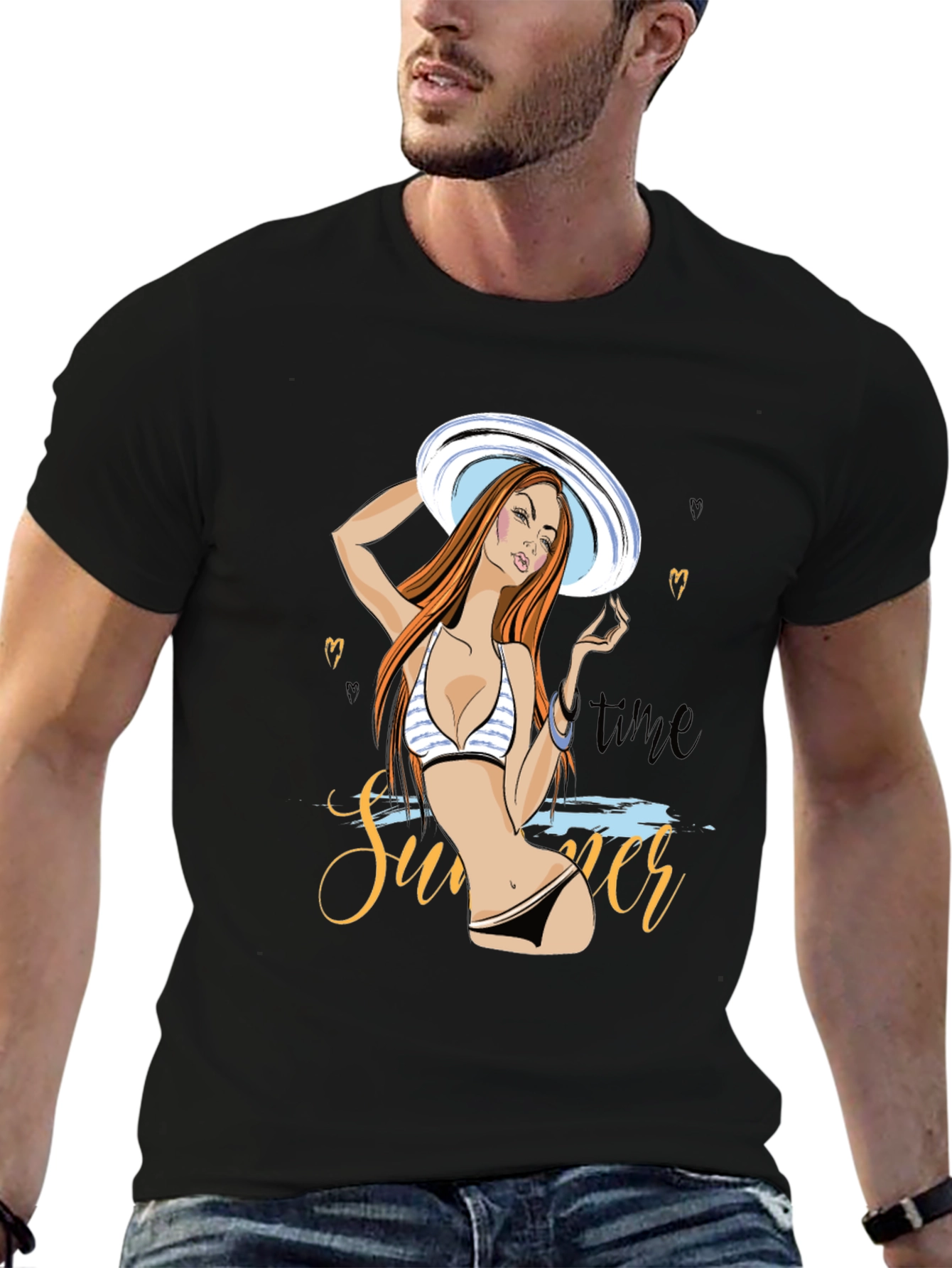 Summer Time Womans Graphic T-Shirt