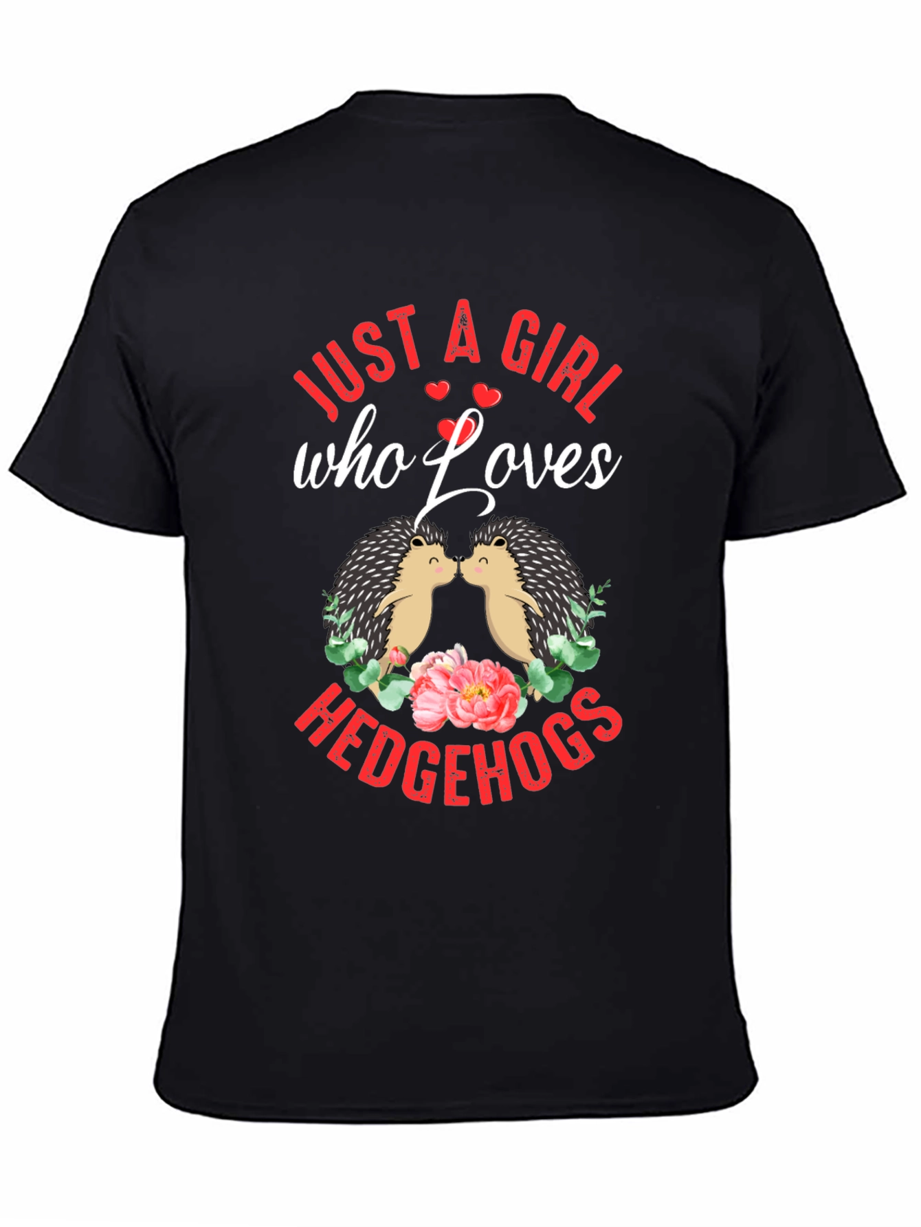 Girl Who Loves Hedgehogs Graphic Tee