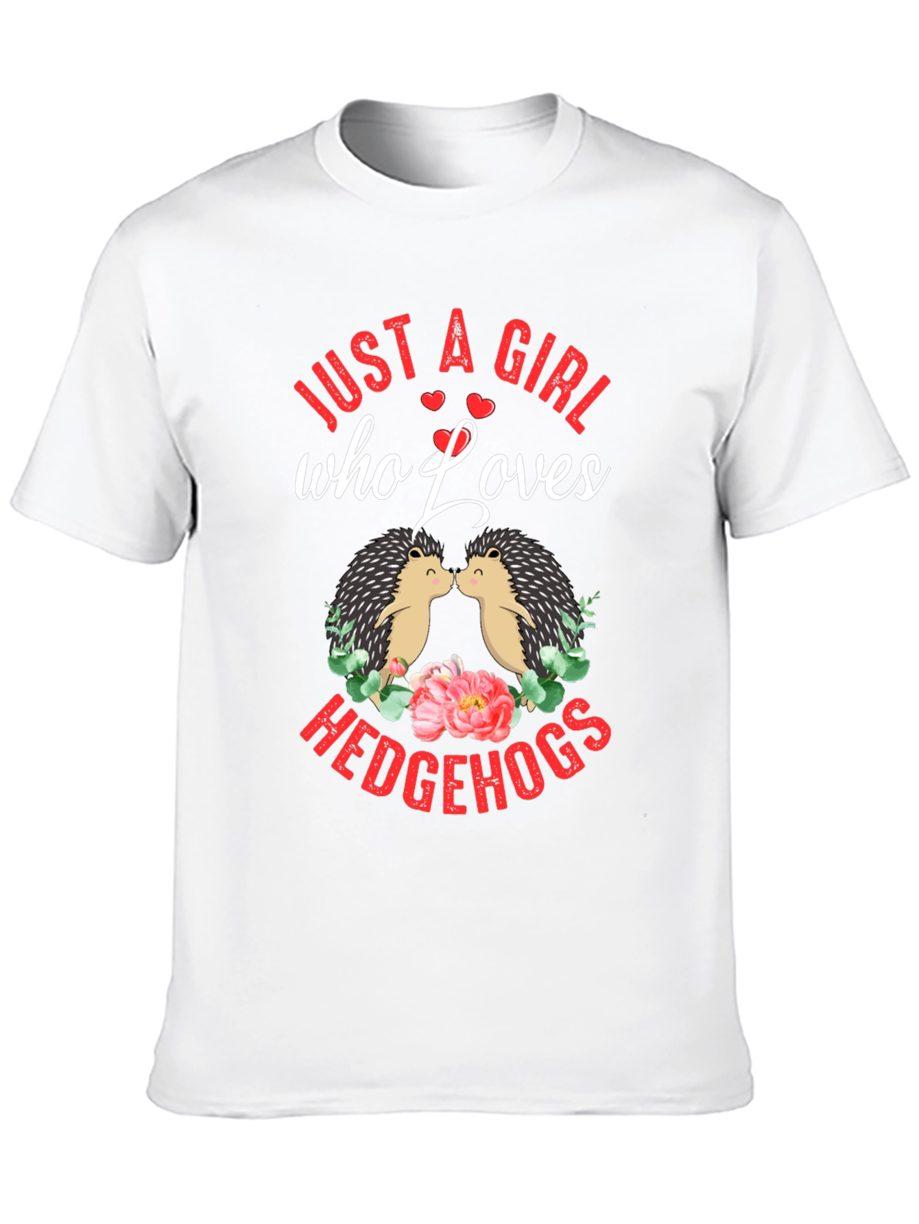 Girl Who Loves Hedgehogs Graphic Tee