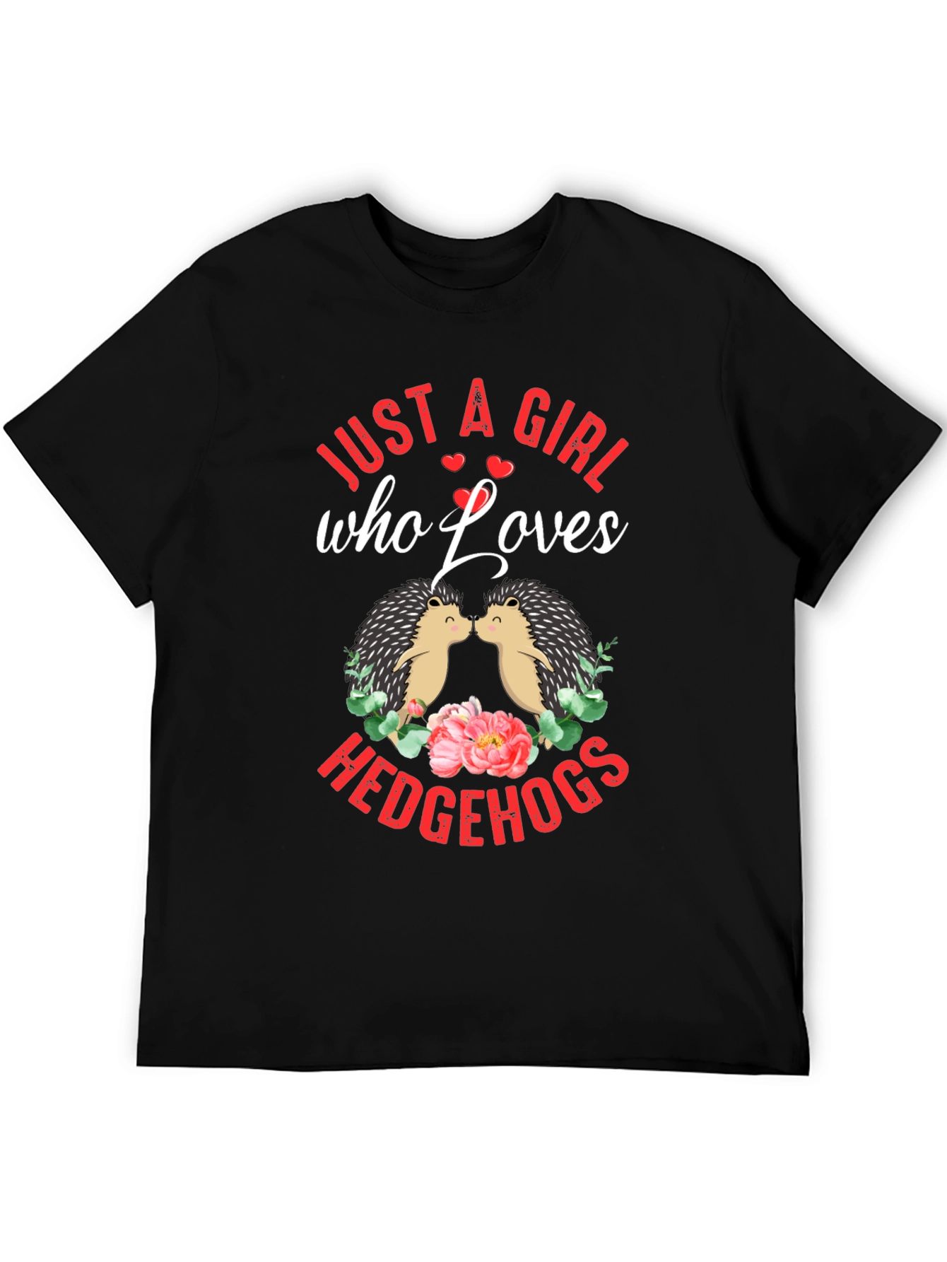 Girl Who Loves Hedgehogs Graphic Tee