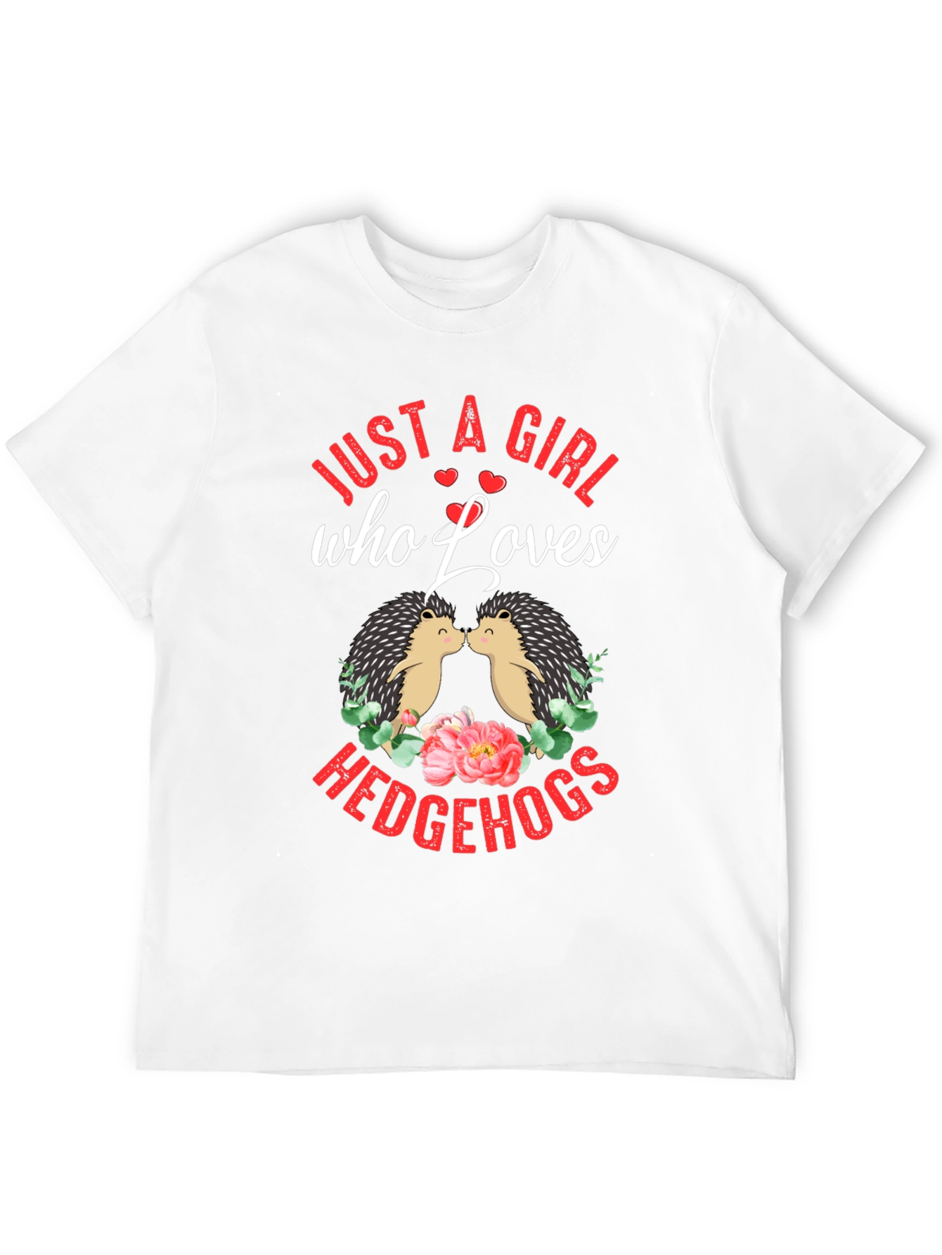Girl Who Loves Hedgehogs Graphic Tee