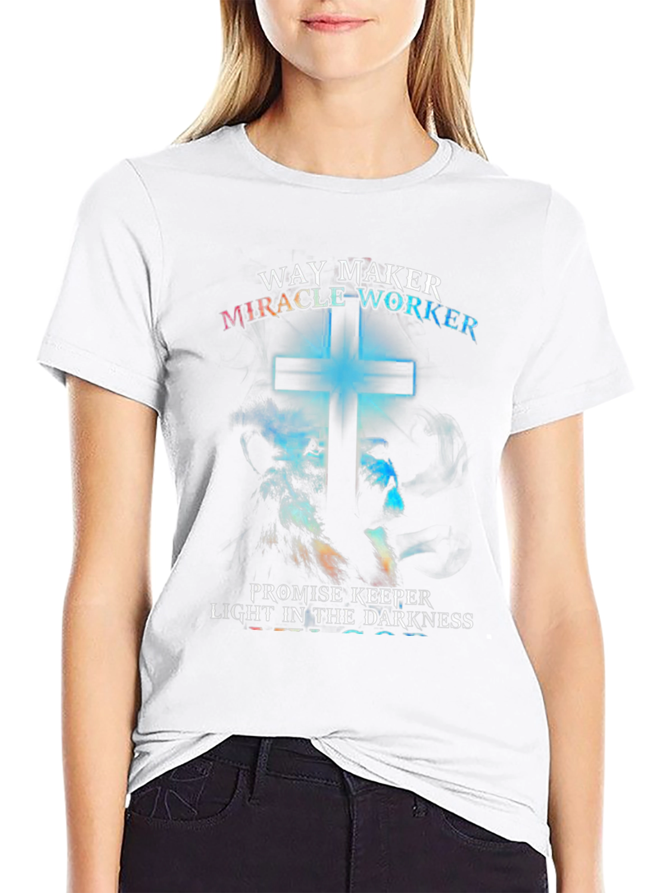 Way Maker T-Shirt - Lion & Cross Graphic Tee