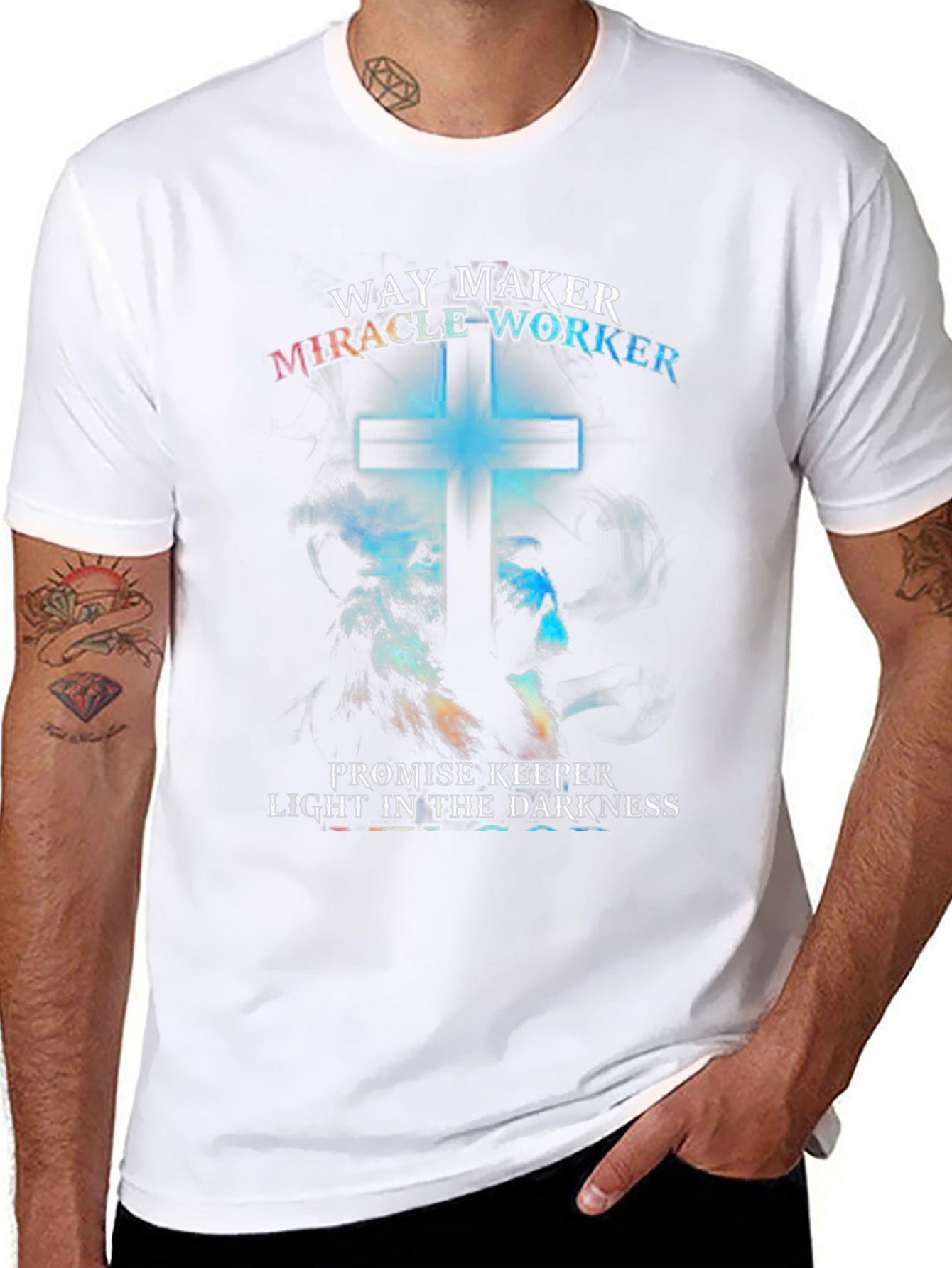 Way Maker T-Shirt - Lion & Cross Graphic Tee