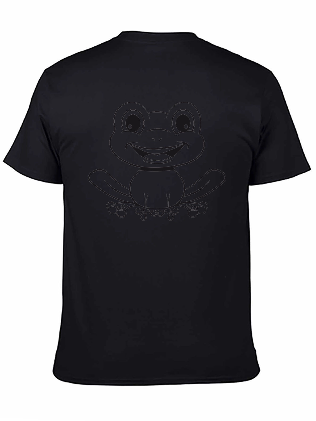 Mens Black Short Sleeve Frog Graphic T-Shirt