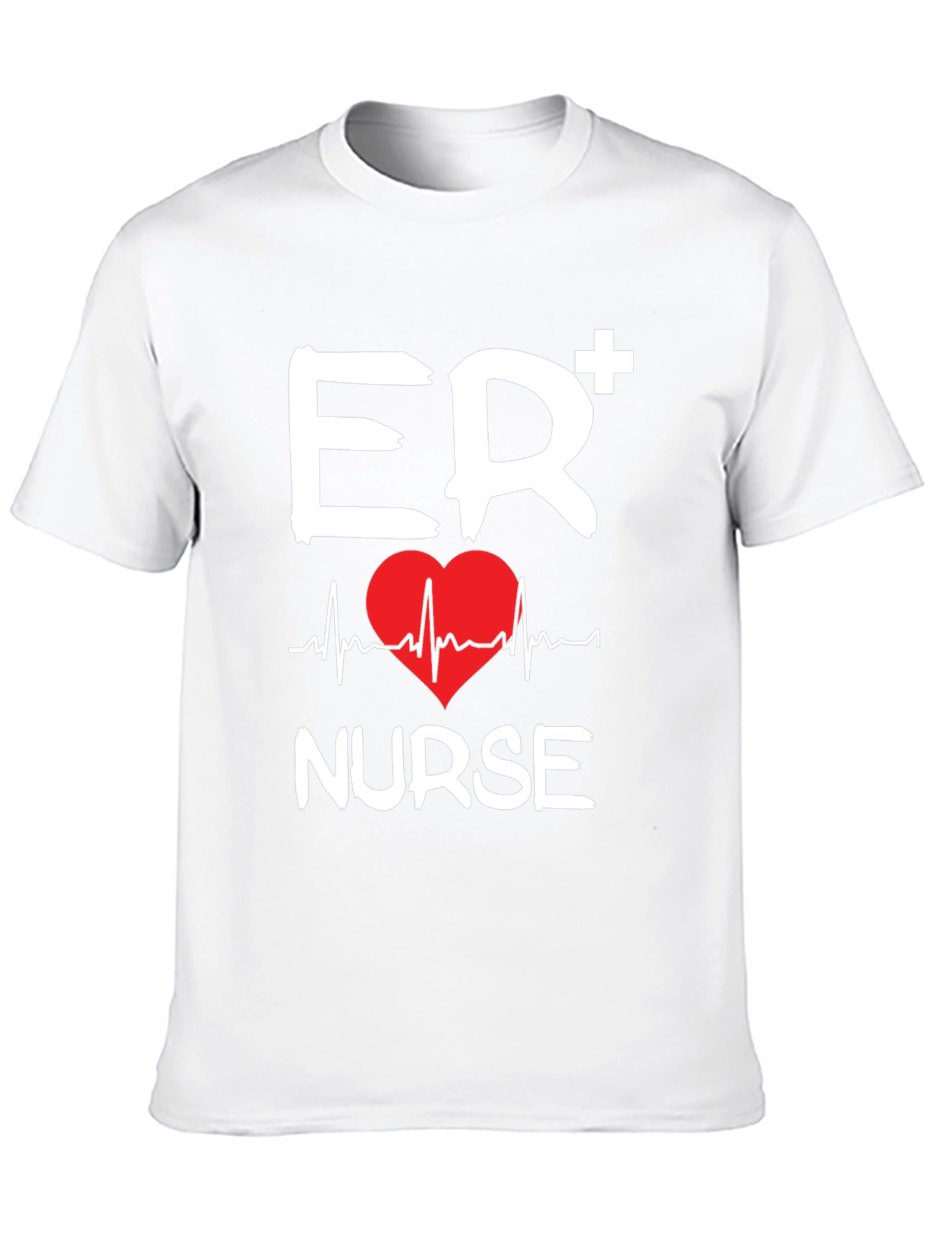 ER Nurse T-Shirt: Heartbeat Design Emergency Room Apparel