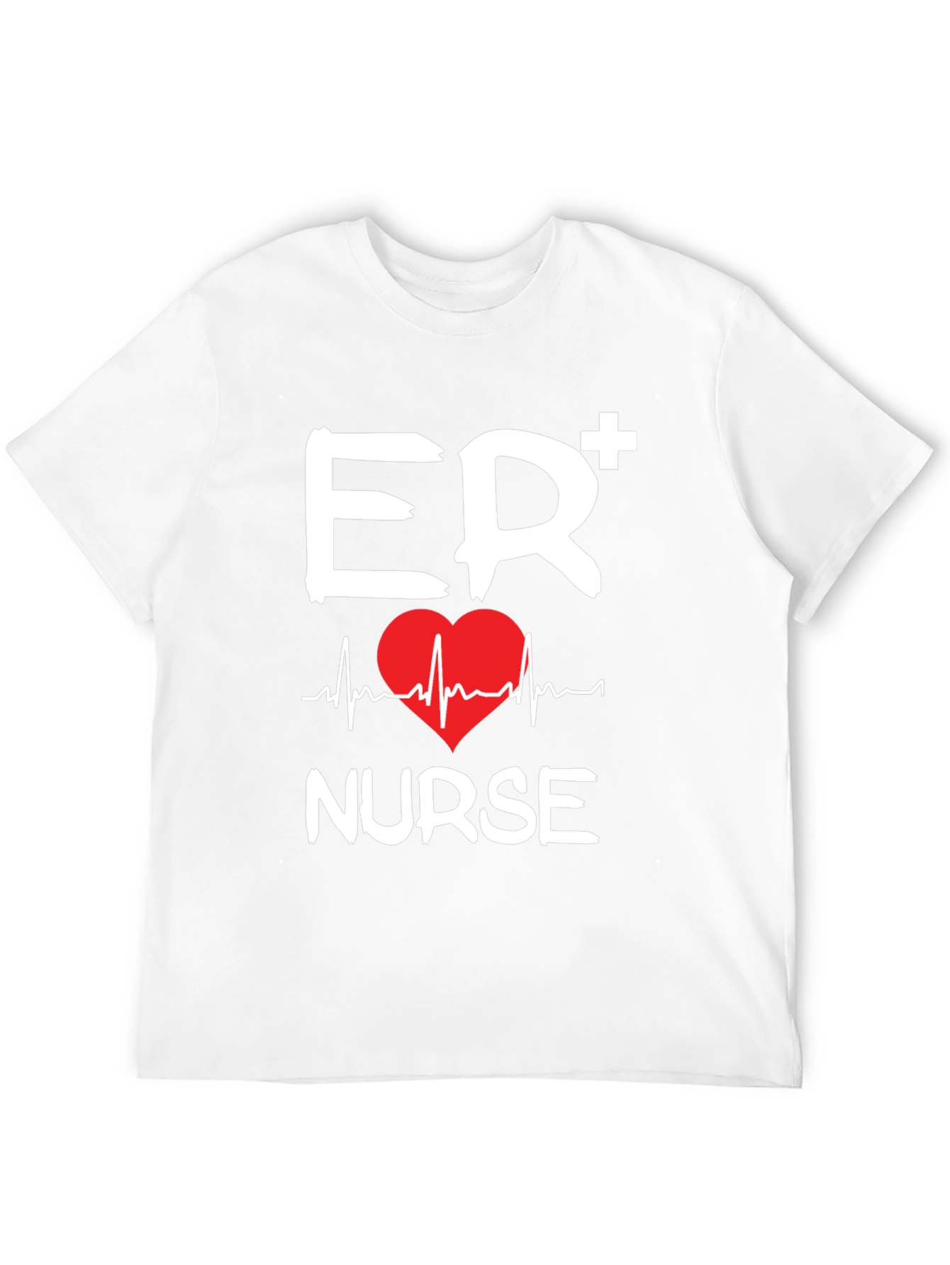 ER Nurse T-Shirt: Heartbeat Design Emergency Room Apparel