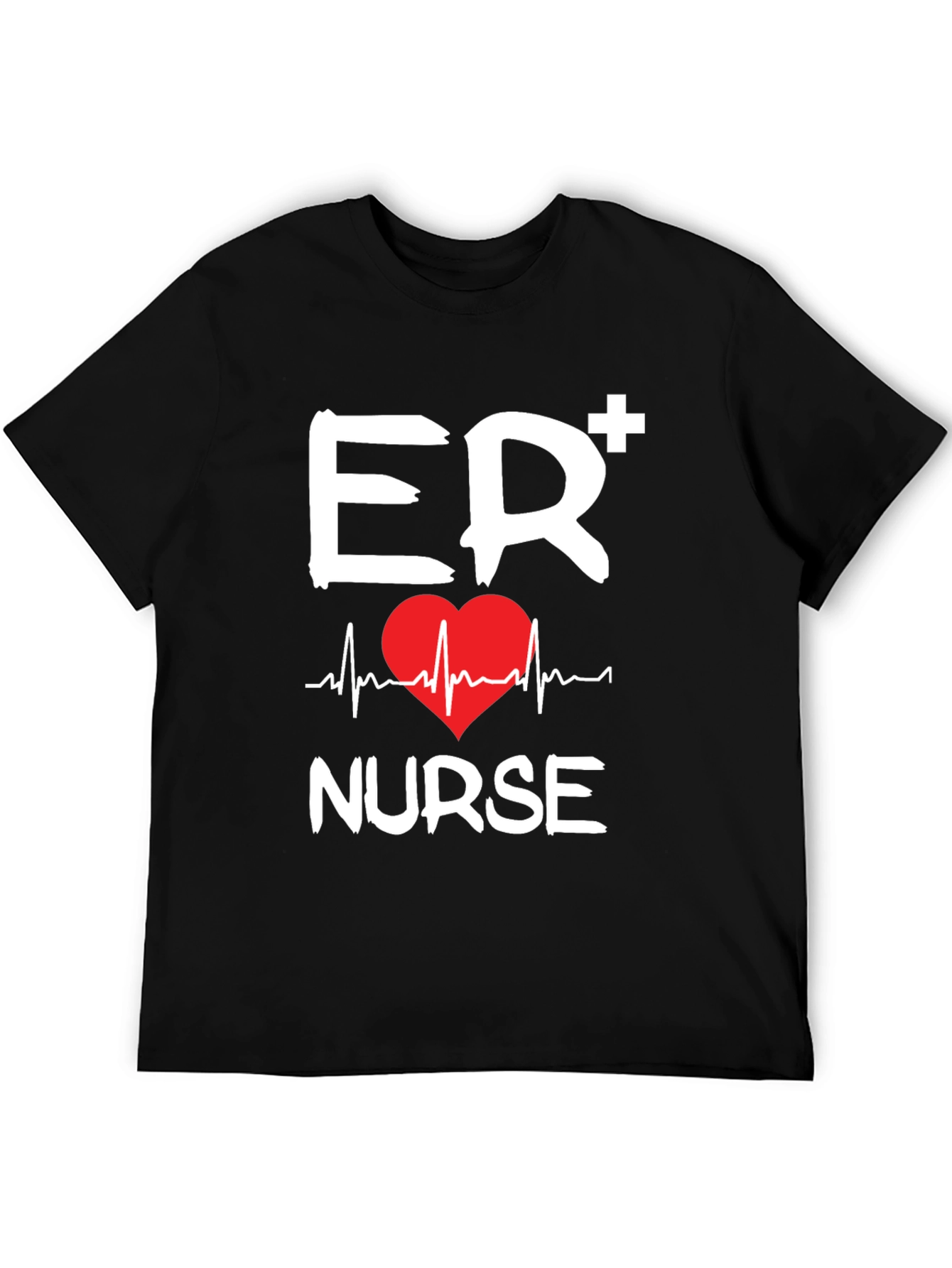 ER Nurse T-Shirt: Heartbeat Design Emergency Room Apparel