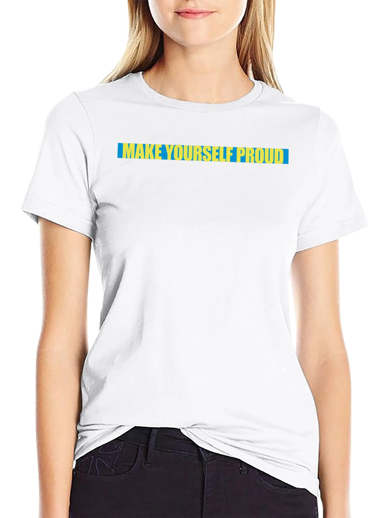 Make Yourself Proud Graphic T-Shirt - Black