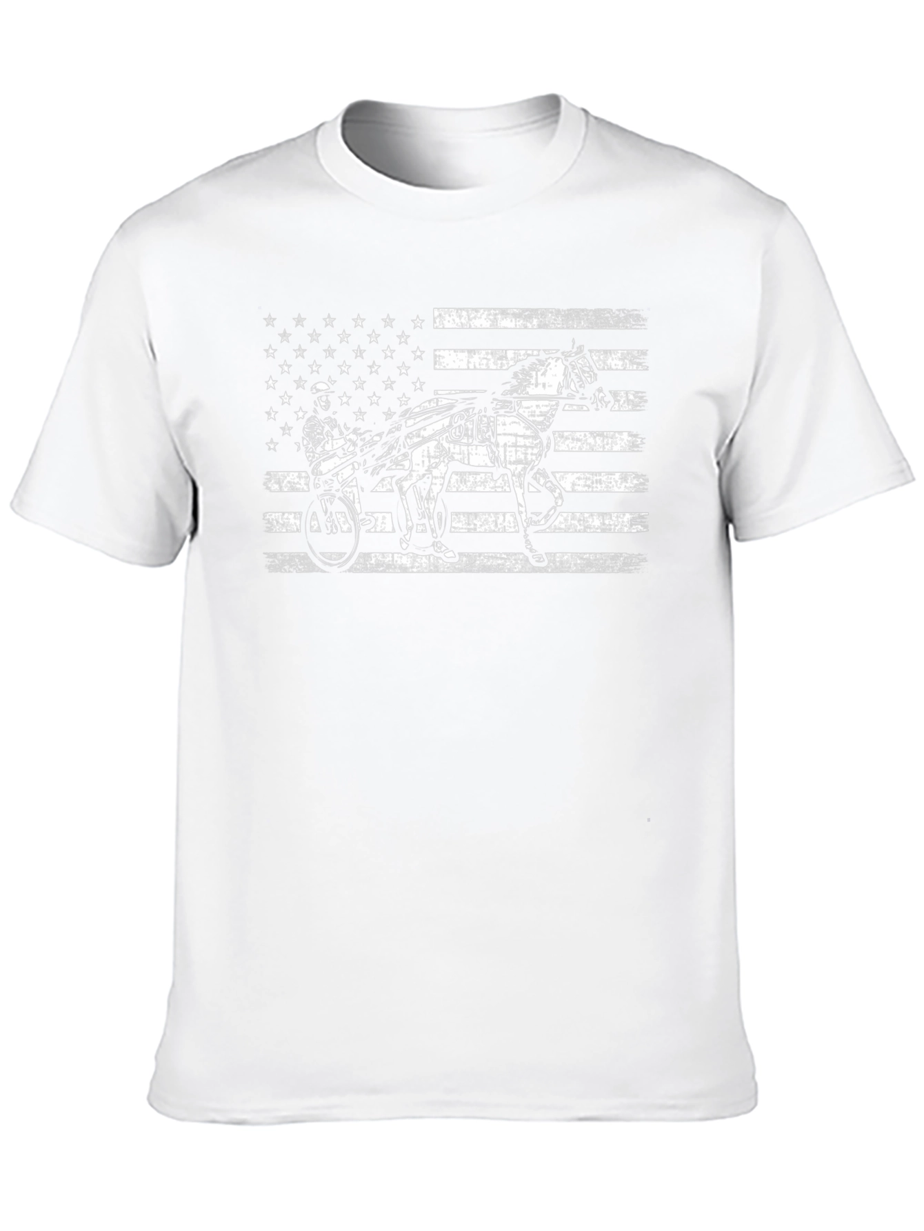 American Flag Harness Racing T-Shirt