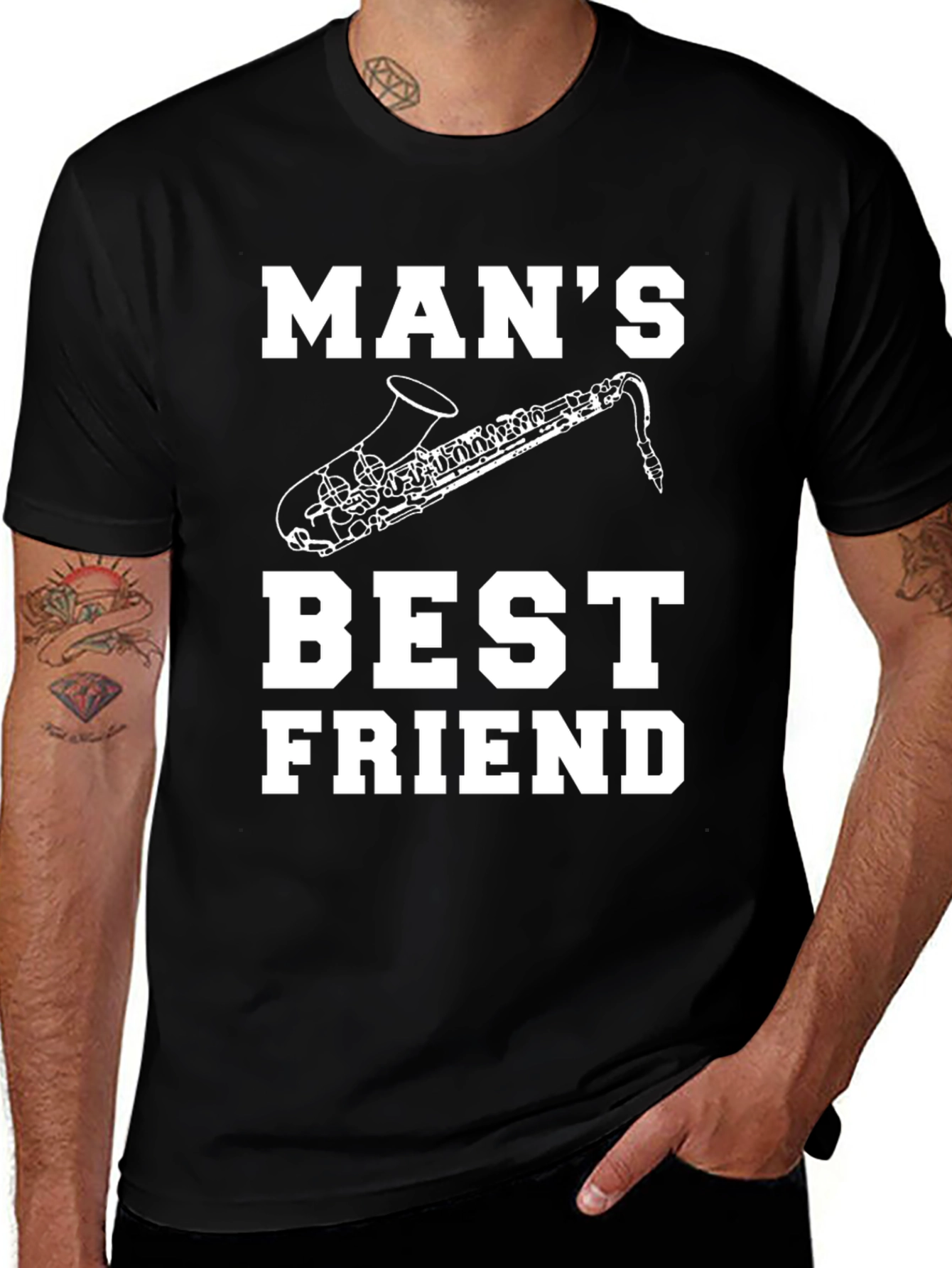 Mans Best Friend Saxophone T-Shirt