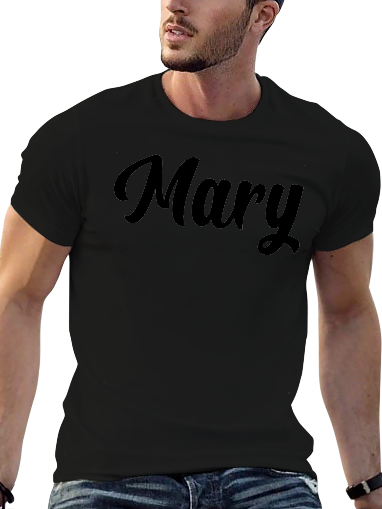 Personalized Mary Black T-Shirt