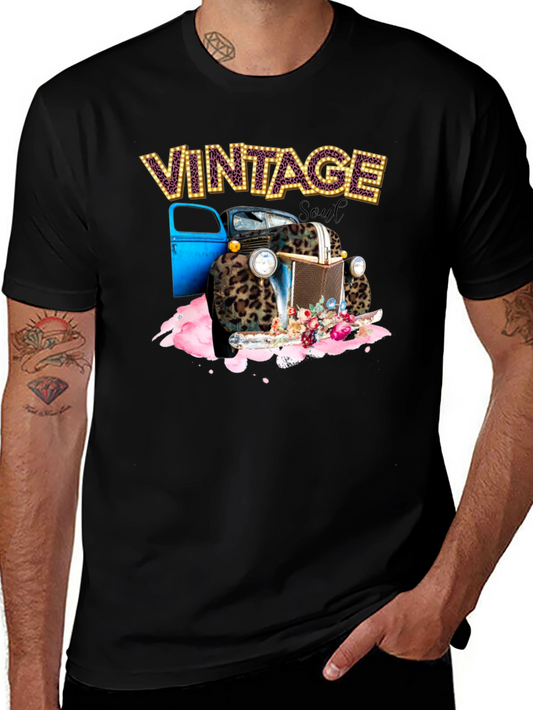 Vintage Soul Leopard Print Car T-Shirt