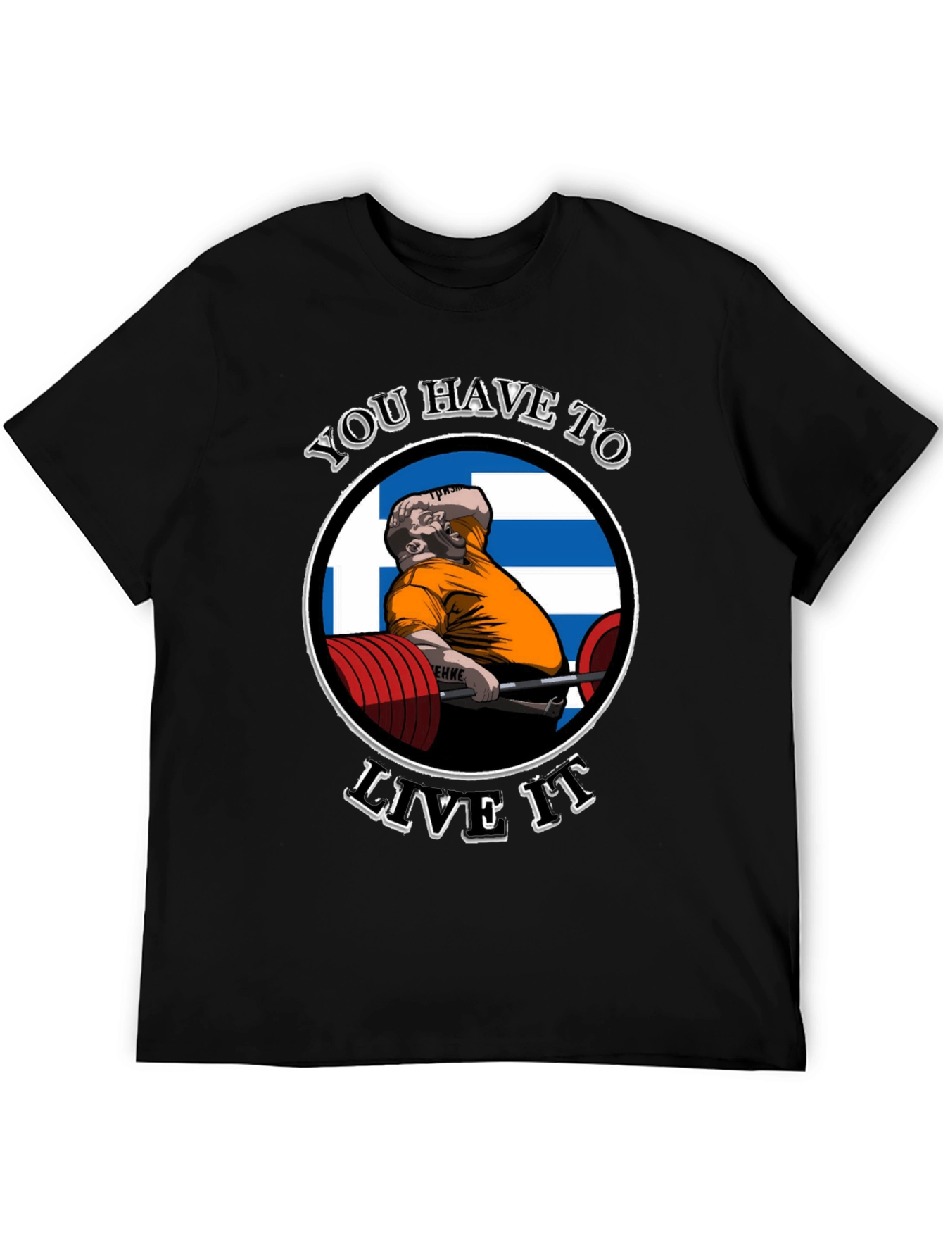 You Have To Live It Black Graphic T-Shirt