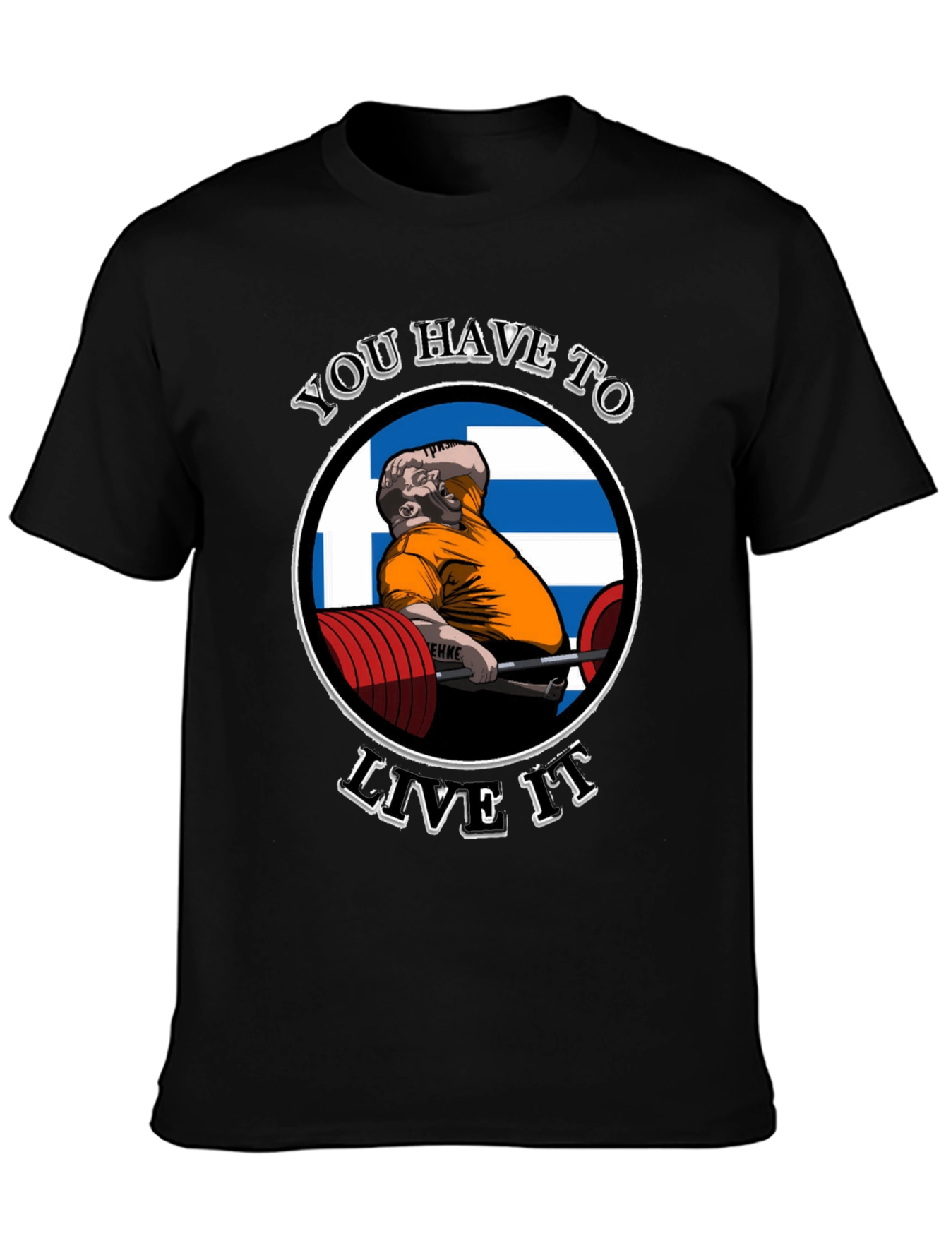 You Have To Live It Black Graphic T-Shirt