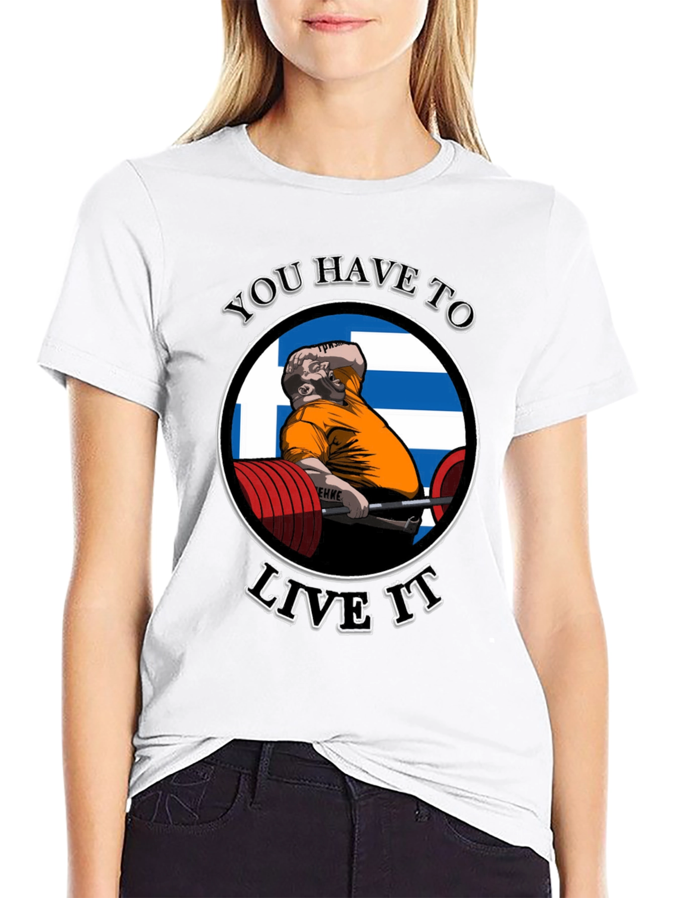 You Have To Live It Black Graphic T-Shirt