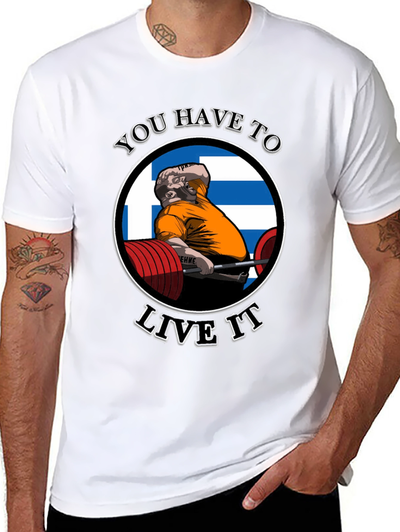 You Have To Live It Black Graphic T-Shirt