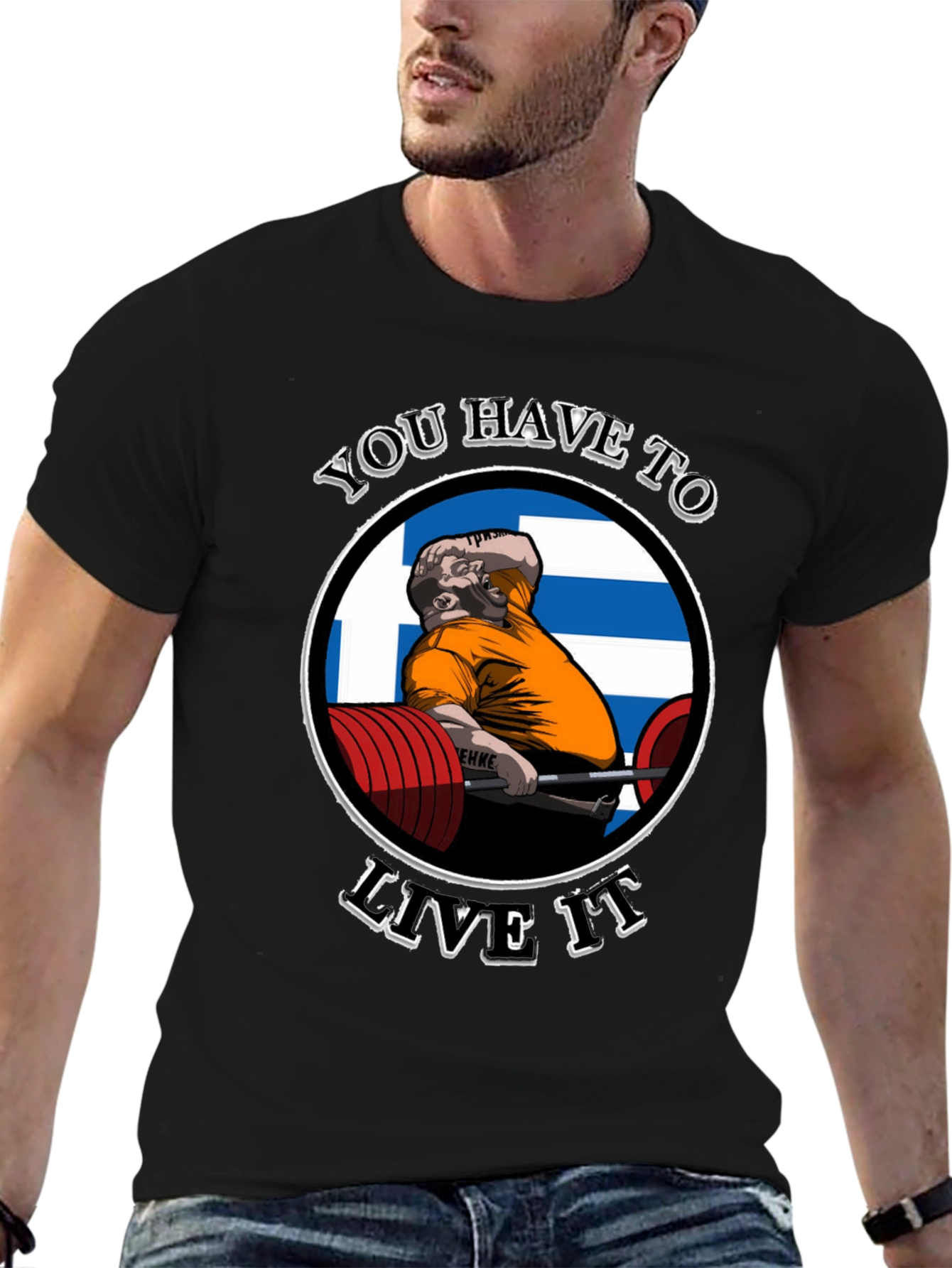 You Have To Live It Black Graphic T-Shirt
