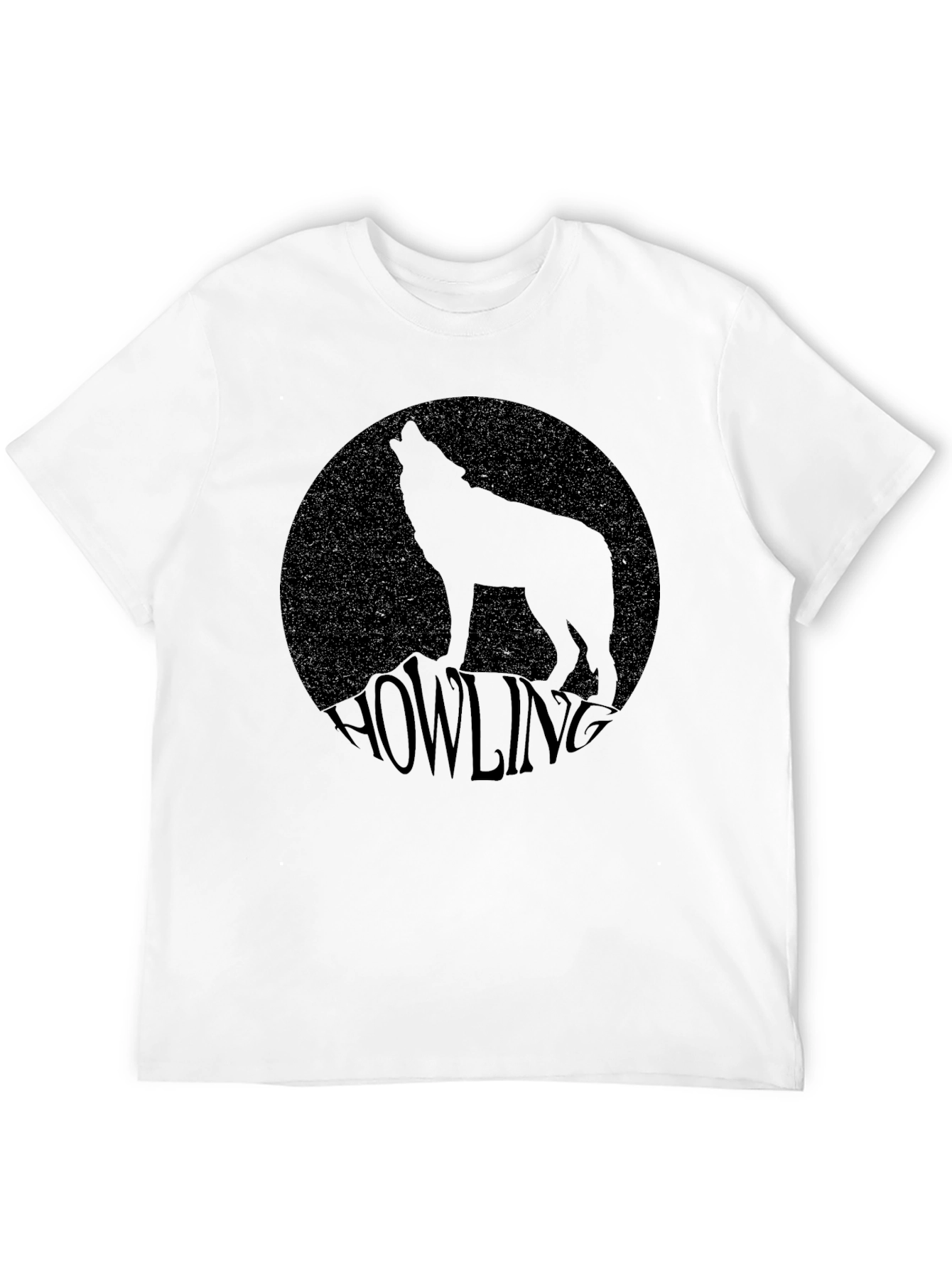 Howling Wolf Graphic Tee - Black