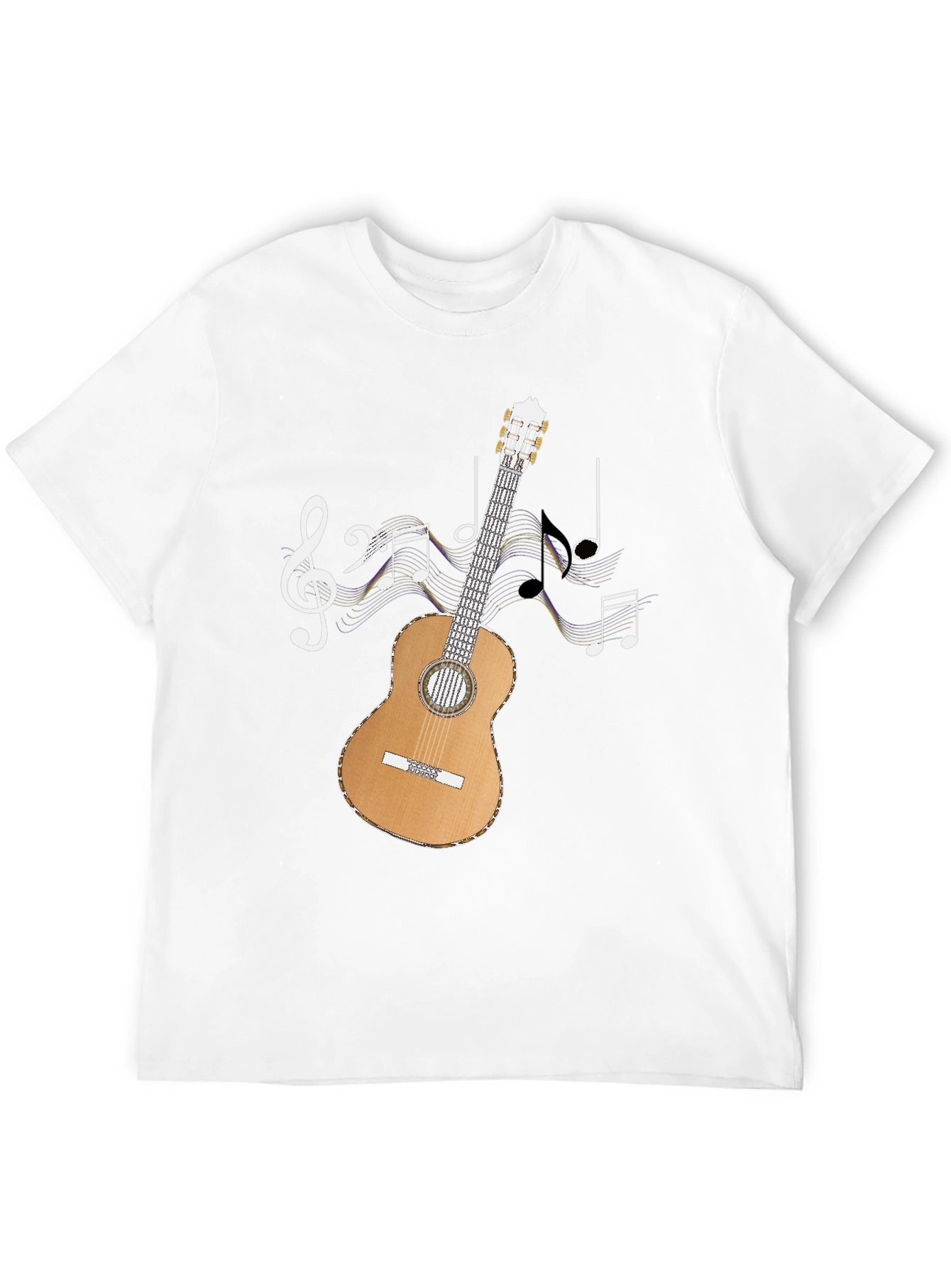 Musical Guitar T-Shirt - Black Cotton Tee