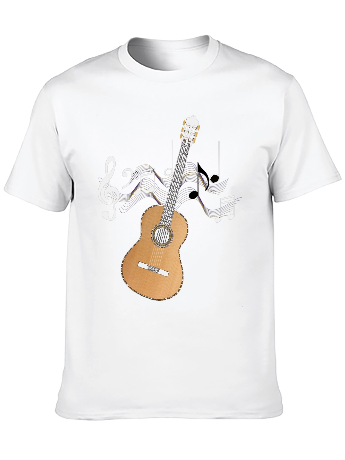 Musical Guitar T-Shirt - Black Cotton Tee