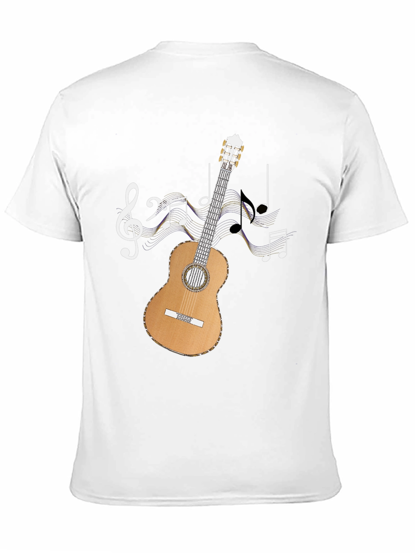 Musical Guitar T-Shirt - Black Cotton Tee