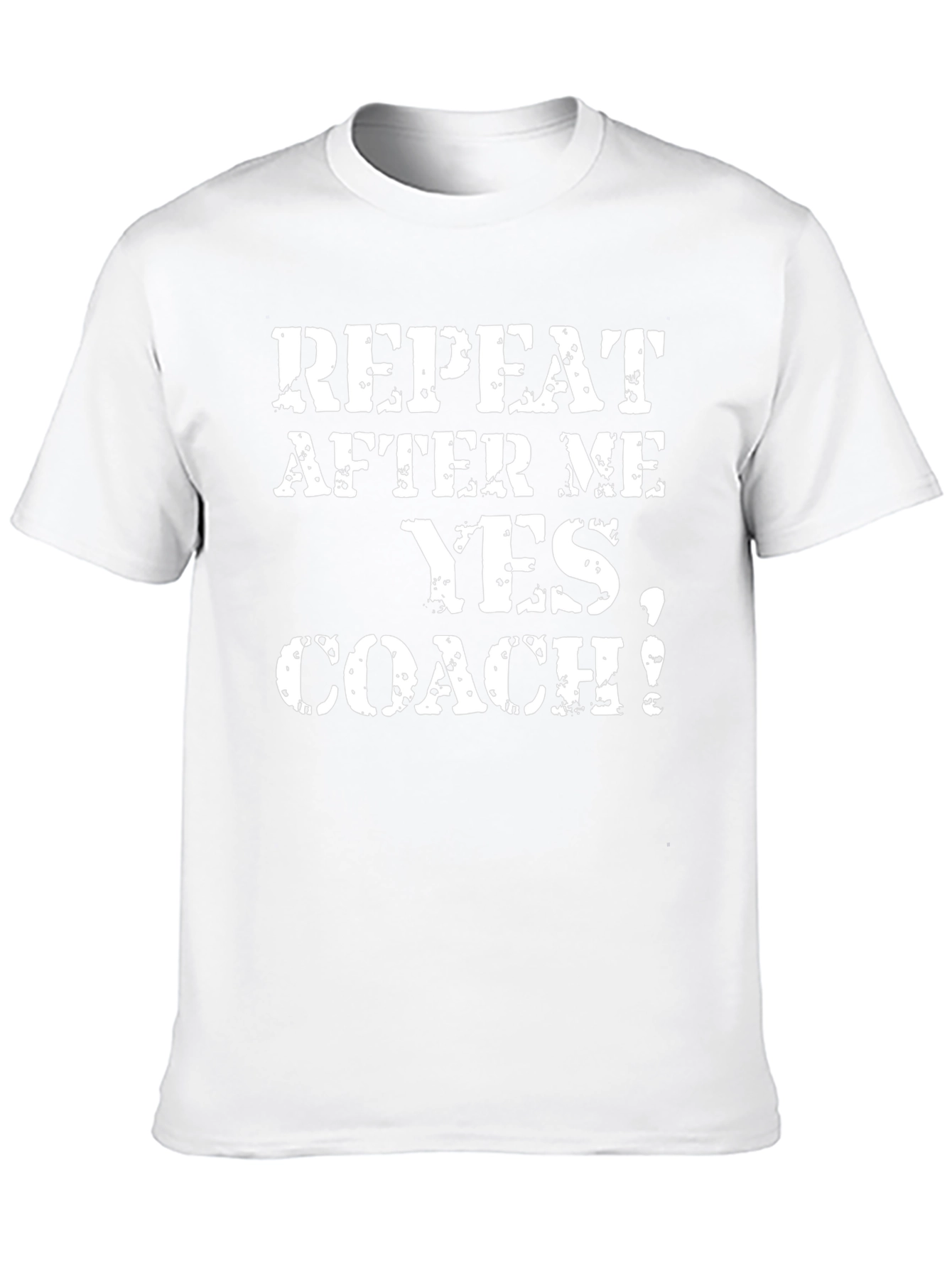 Repeat After Me Yes Coach Funny Black Cotton T-Shirt