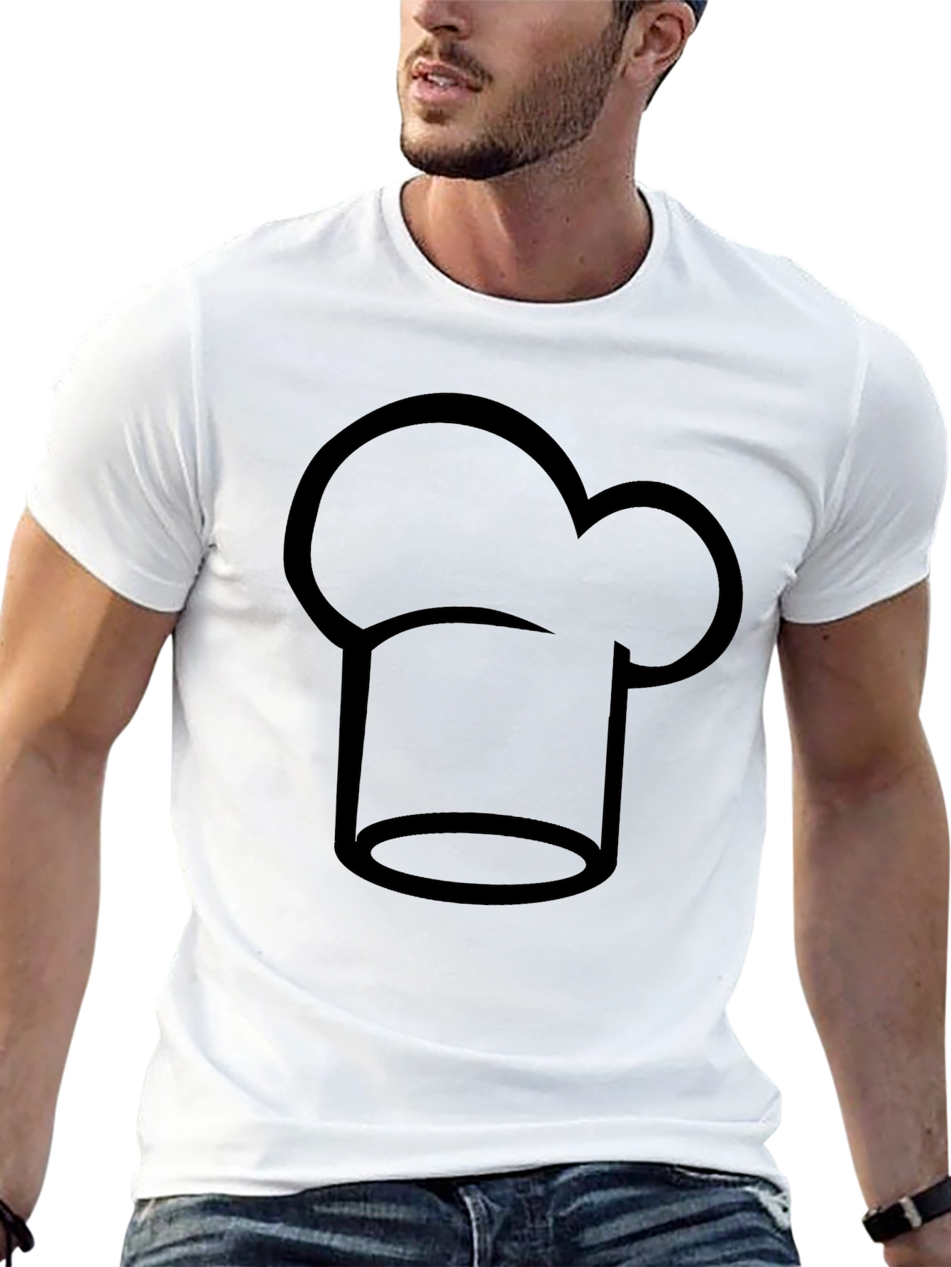 Chef Hat Graphic Black T-Shirt
