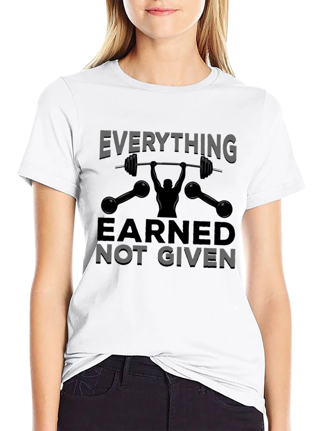 Earned Not Given Weightlifting Graphic T-Shirt