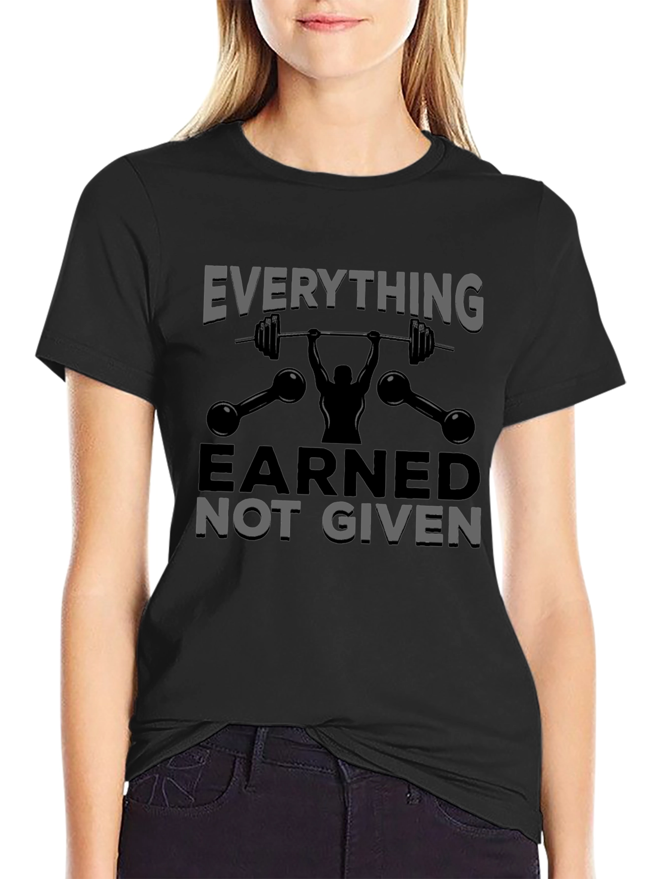 Earned Not Given Weightlifting Graphic T-Shirt