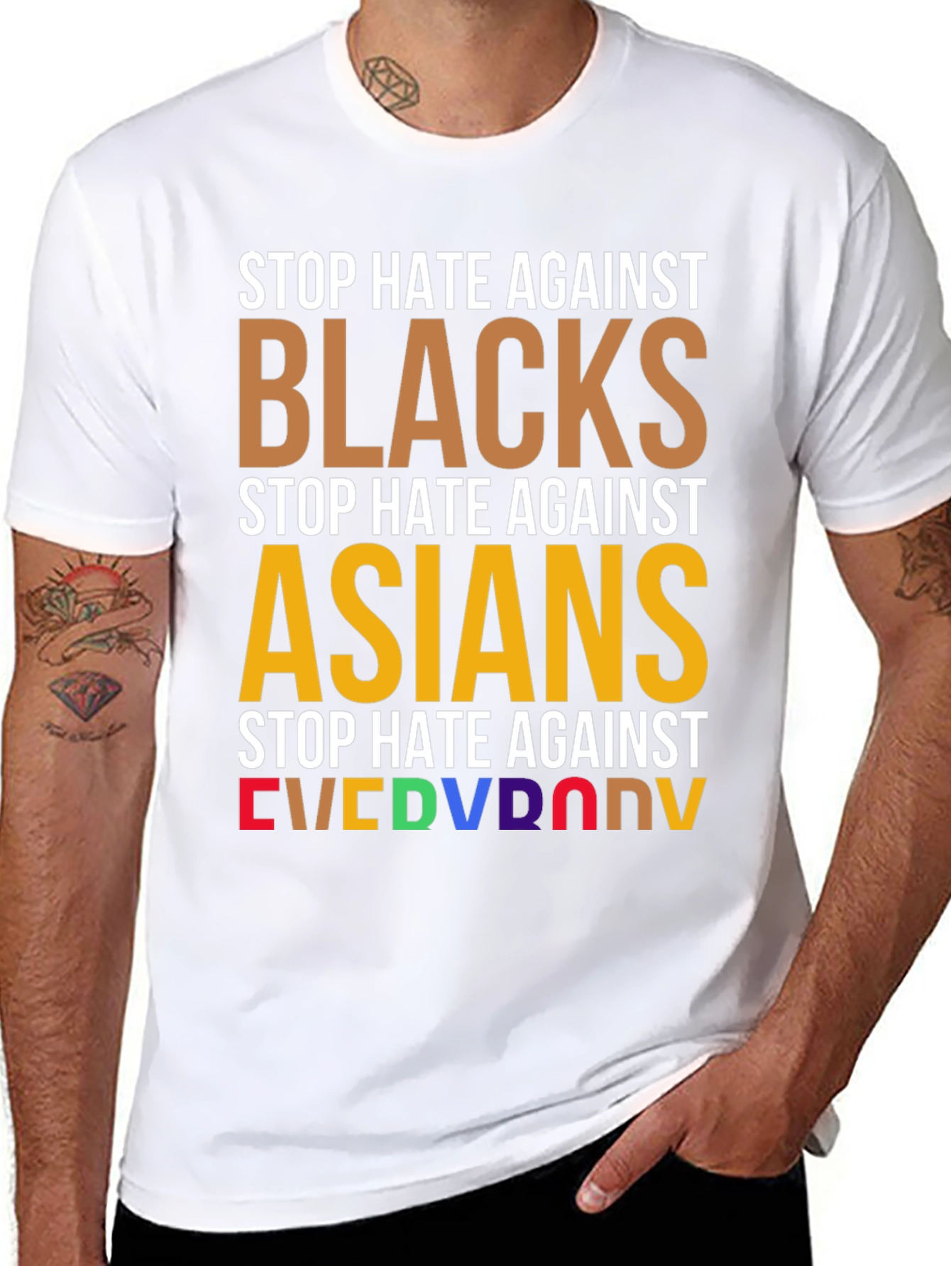 Stop Hate Against Everyone T-Shirt - Equality & Unity