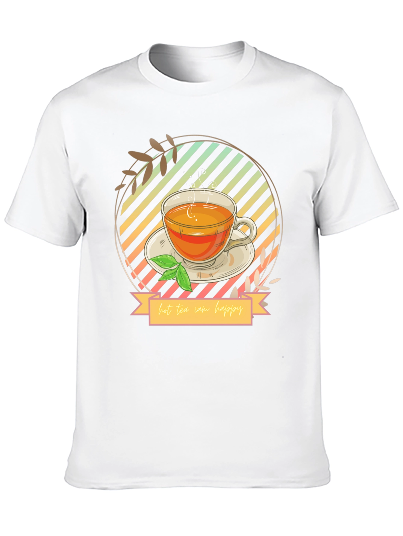Hot Tea Makes Me Happy Graphic T-Shirt