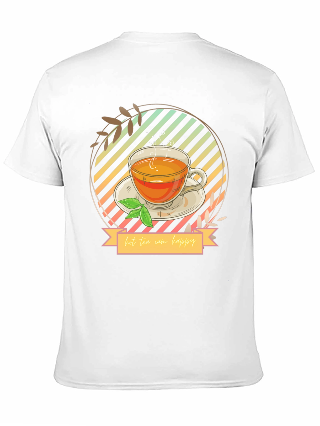 Hot Tea Makes Me Happy Graphic T-Shirt