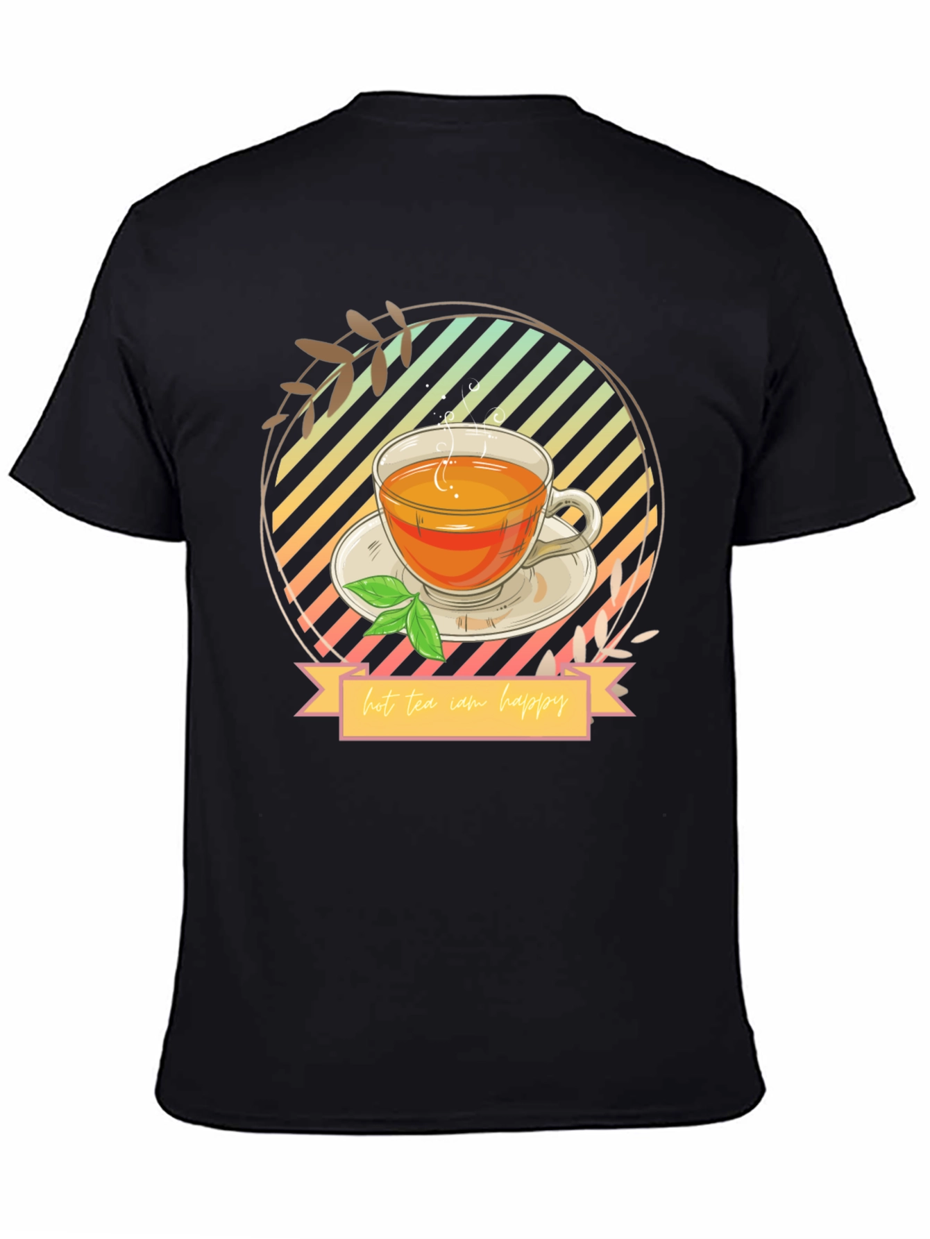 Hot Tea Makes Me Happy Graphic T-Shirt