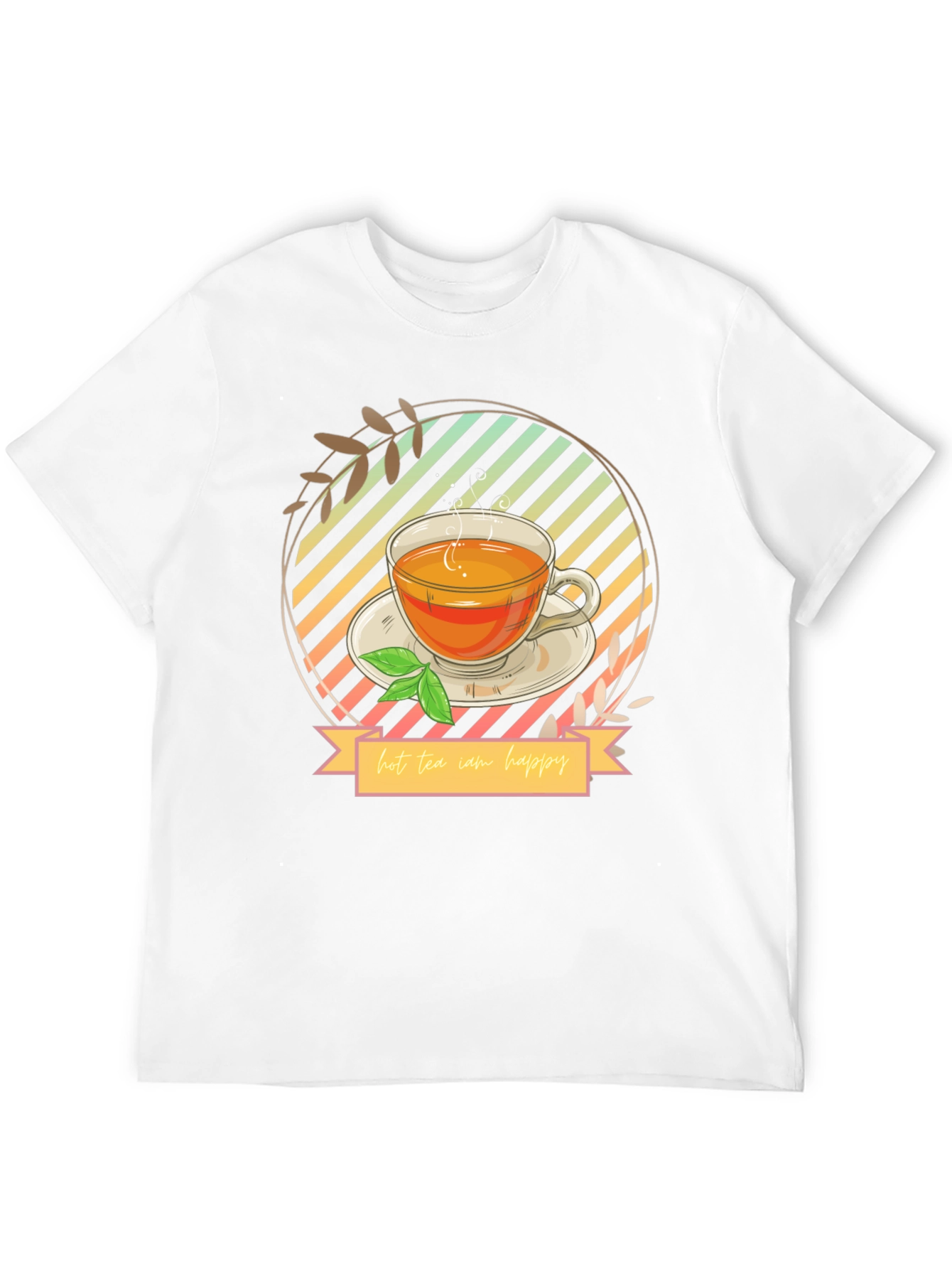 Hot Tea Makes Me Happy Graphic T-Shirt