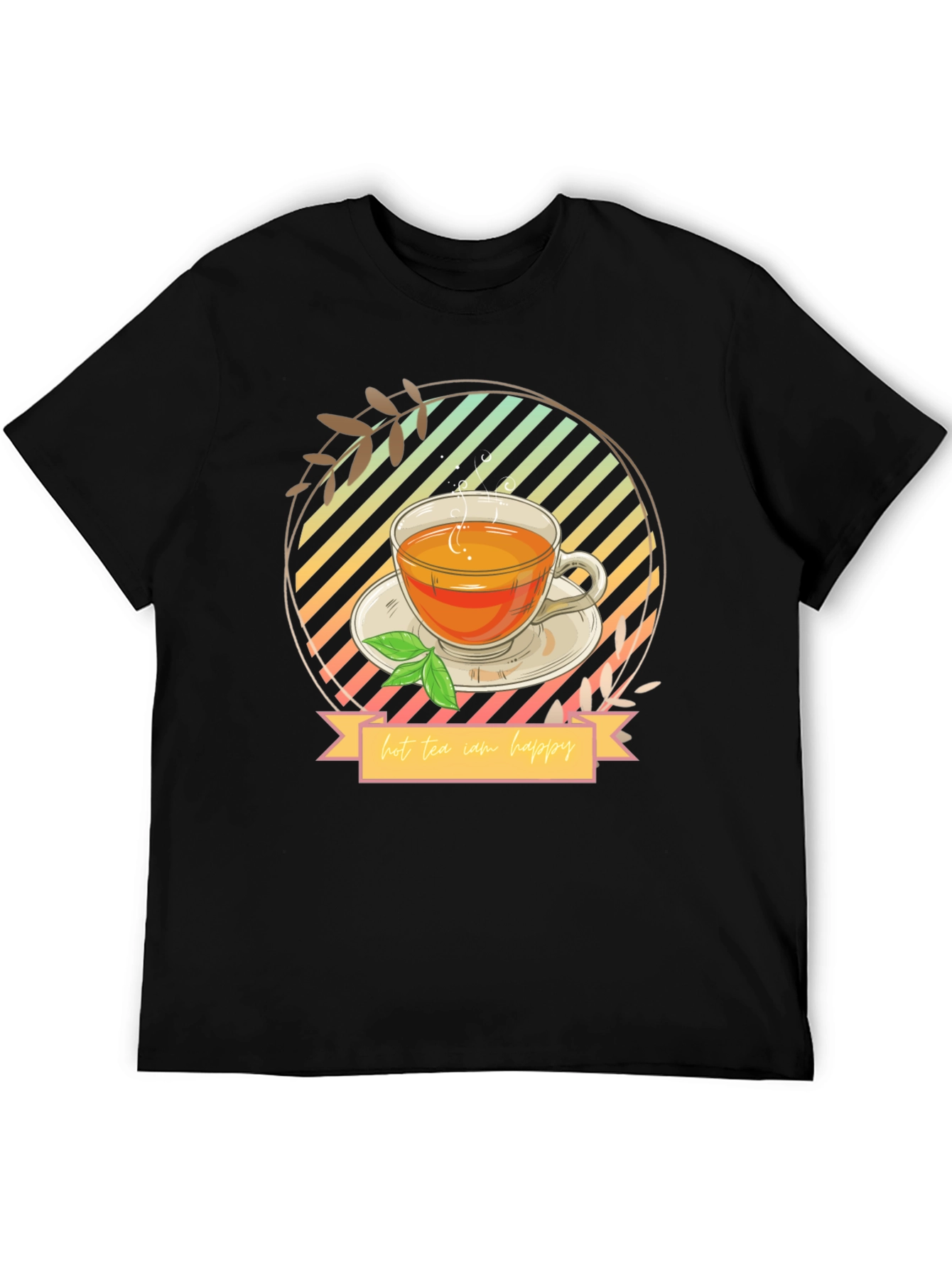 Hot Tea Makes Me Happy Graphic T-Shirt