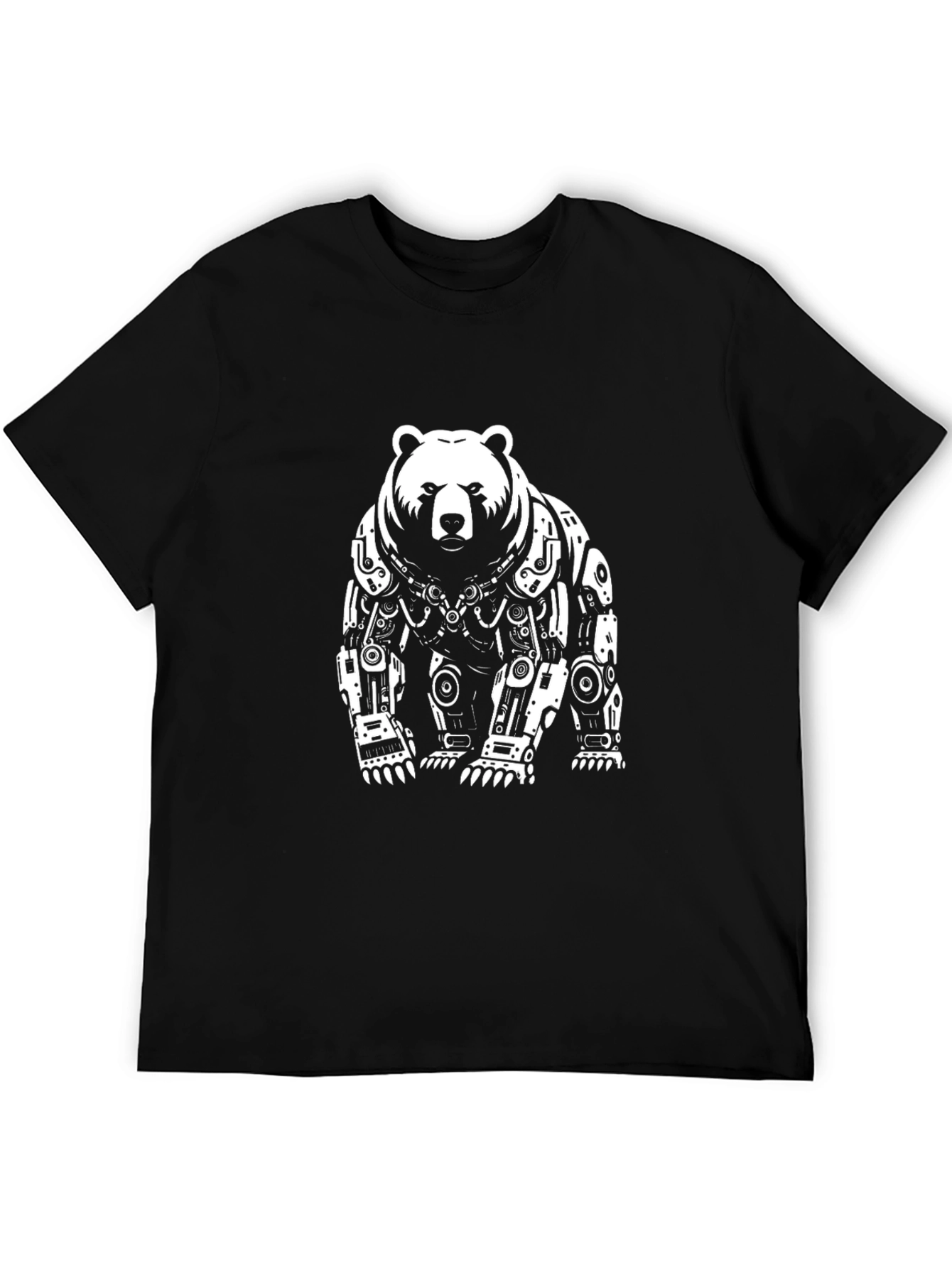 Robotic Bear Graphic Tee - Black