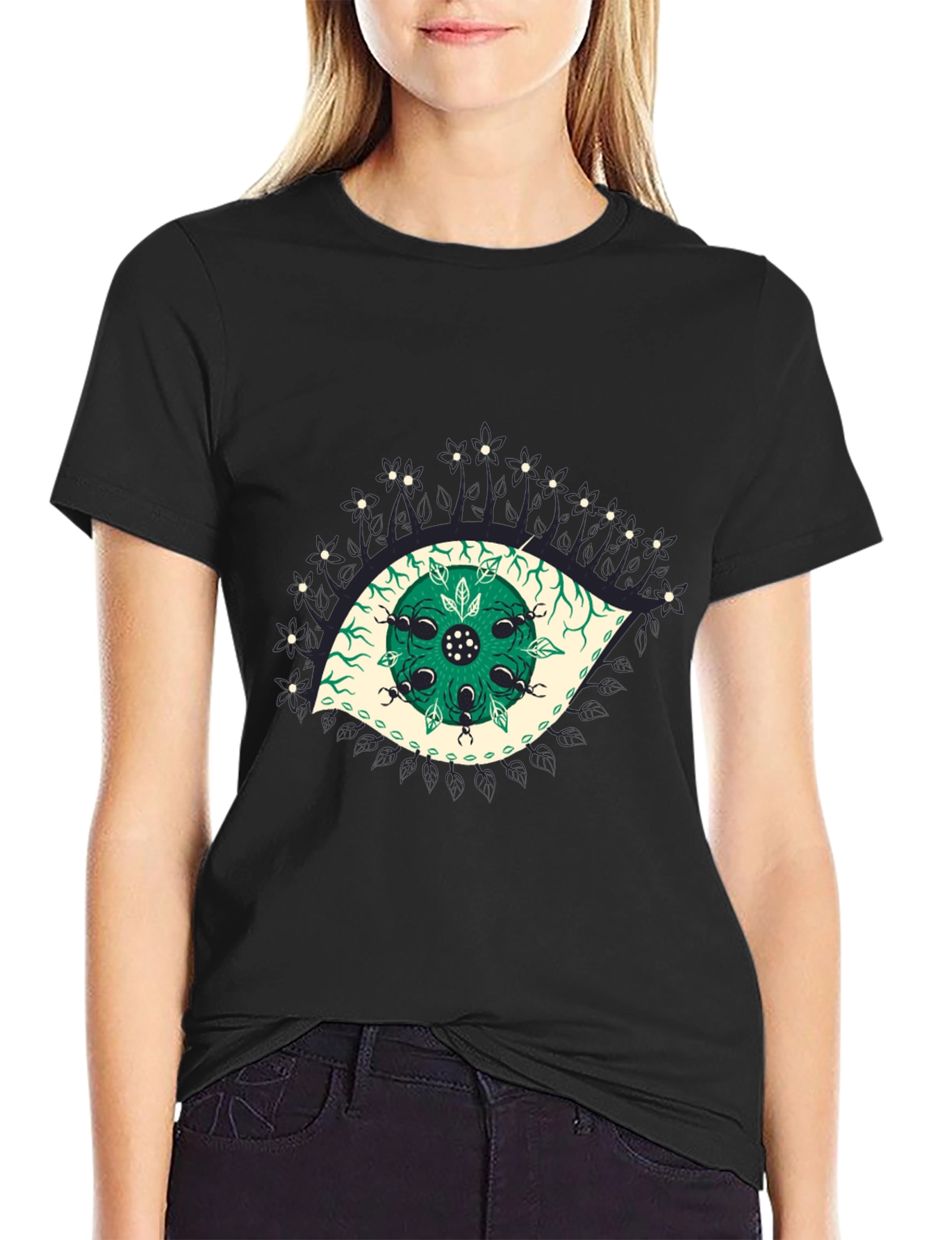 Eye Graphic Black T-Shirt