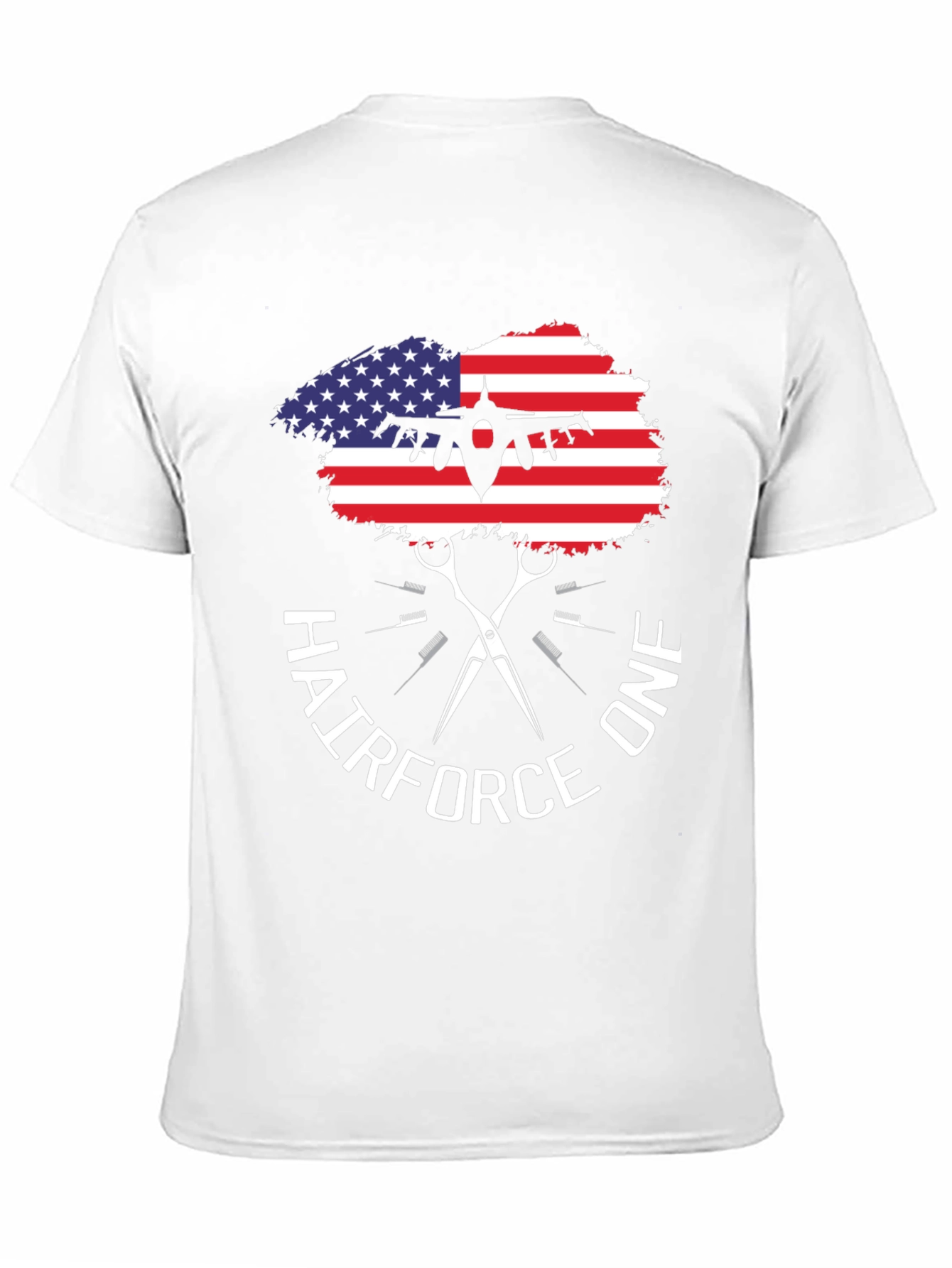 Hairforce One T-Shirt - Barber USA Flag Tee