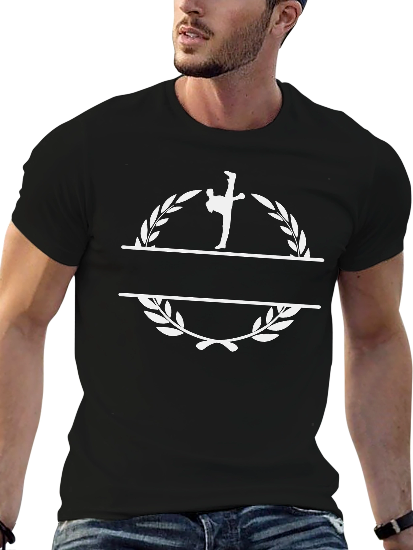 Martial Arts Graphic T-Shirt - Black