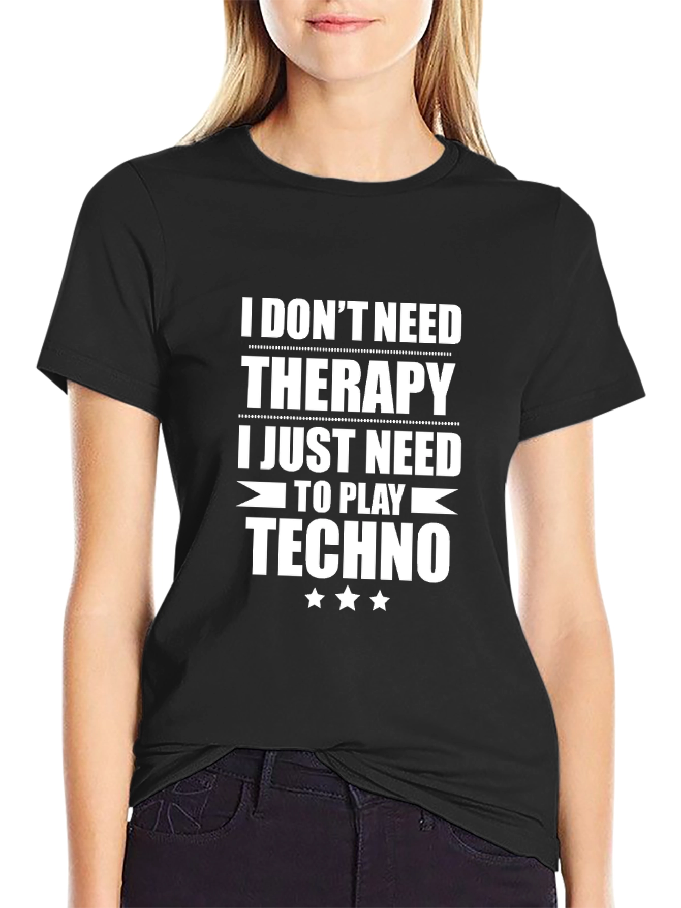 Techno Therapy T-Shirt - Black Cotton Tee