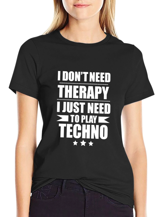 Techno Therapy T-Shirt - Black Cotton Tee