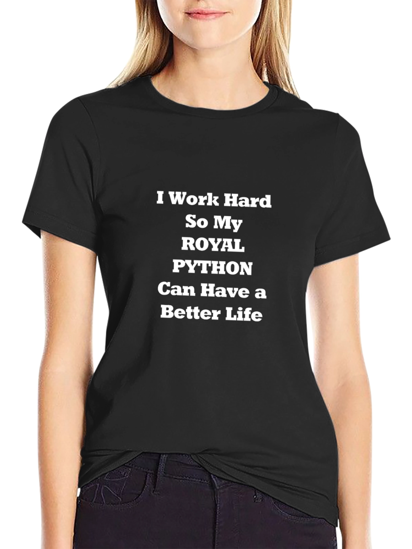 Royal Python Tee - I Work Hard T-Shirt