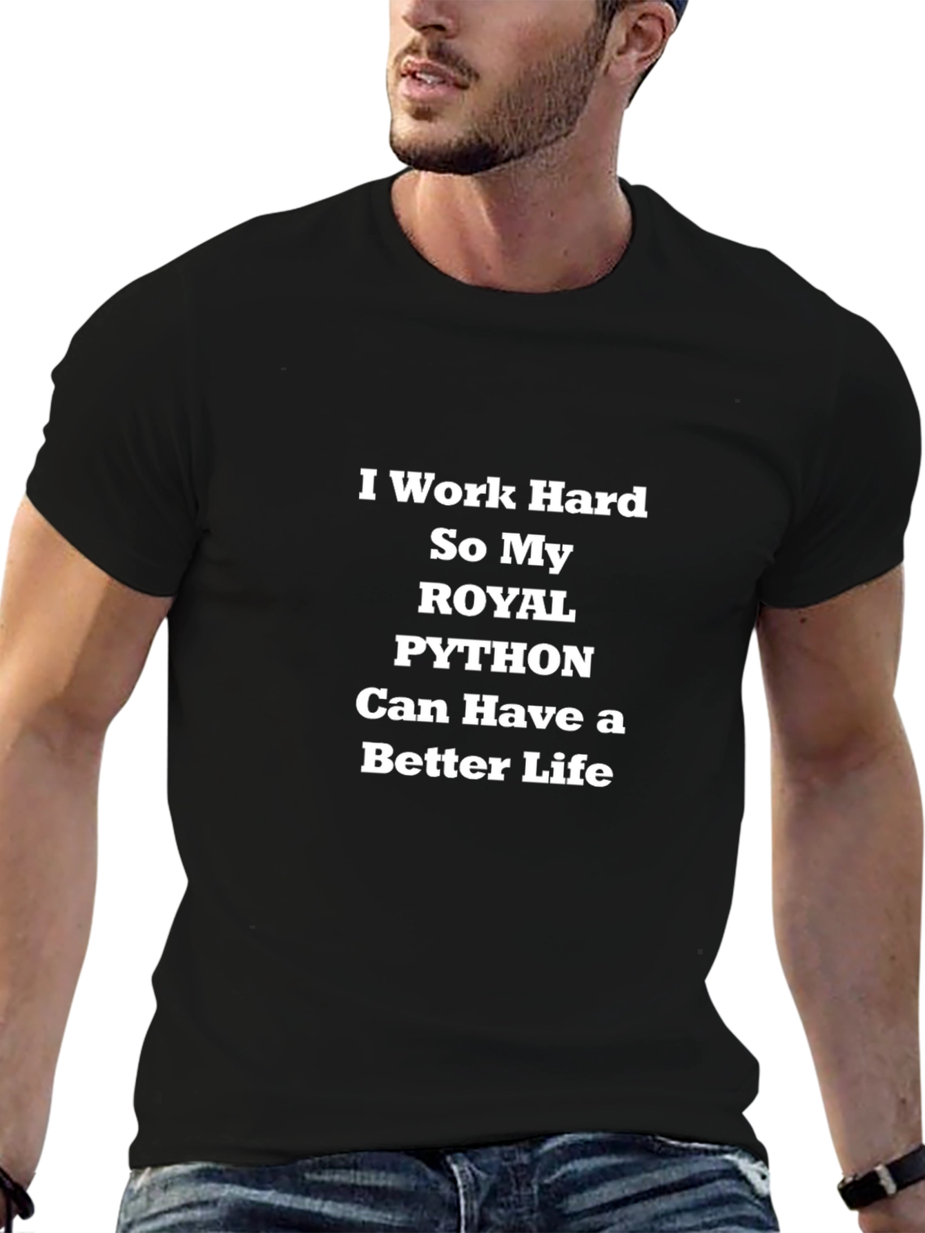 Royal Python Tee - I Work Hard T-Shirt